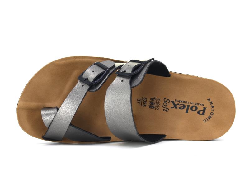 Polex Zenne 5354-C Birken Çift Toka Baş Parmak Arası Terlik - 2