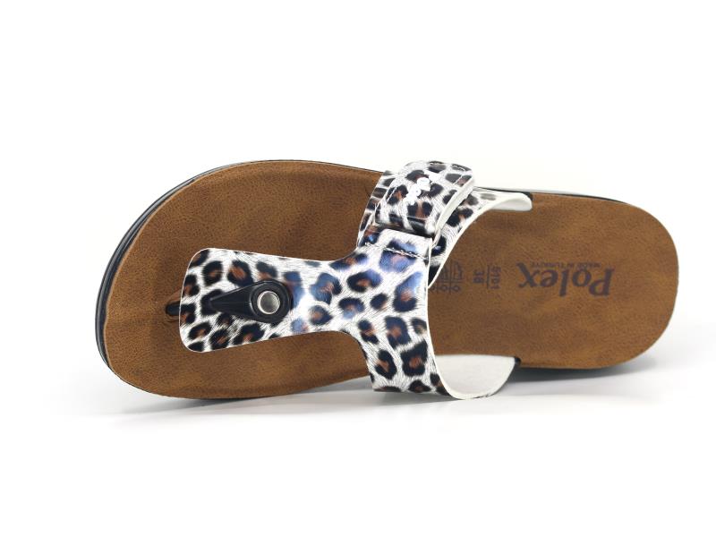 Polex Zenne 5112-C Leopar Desen Cırtlı Parmak Arası Terlik - 2