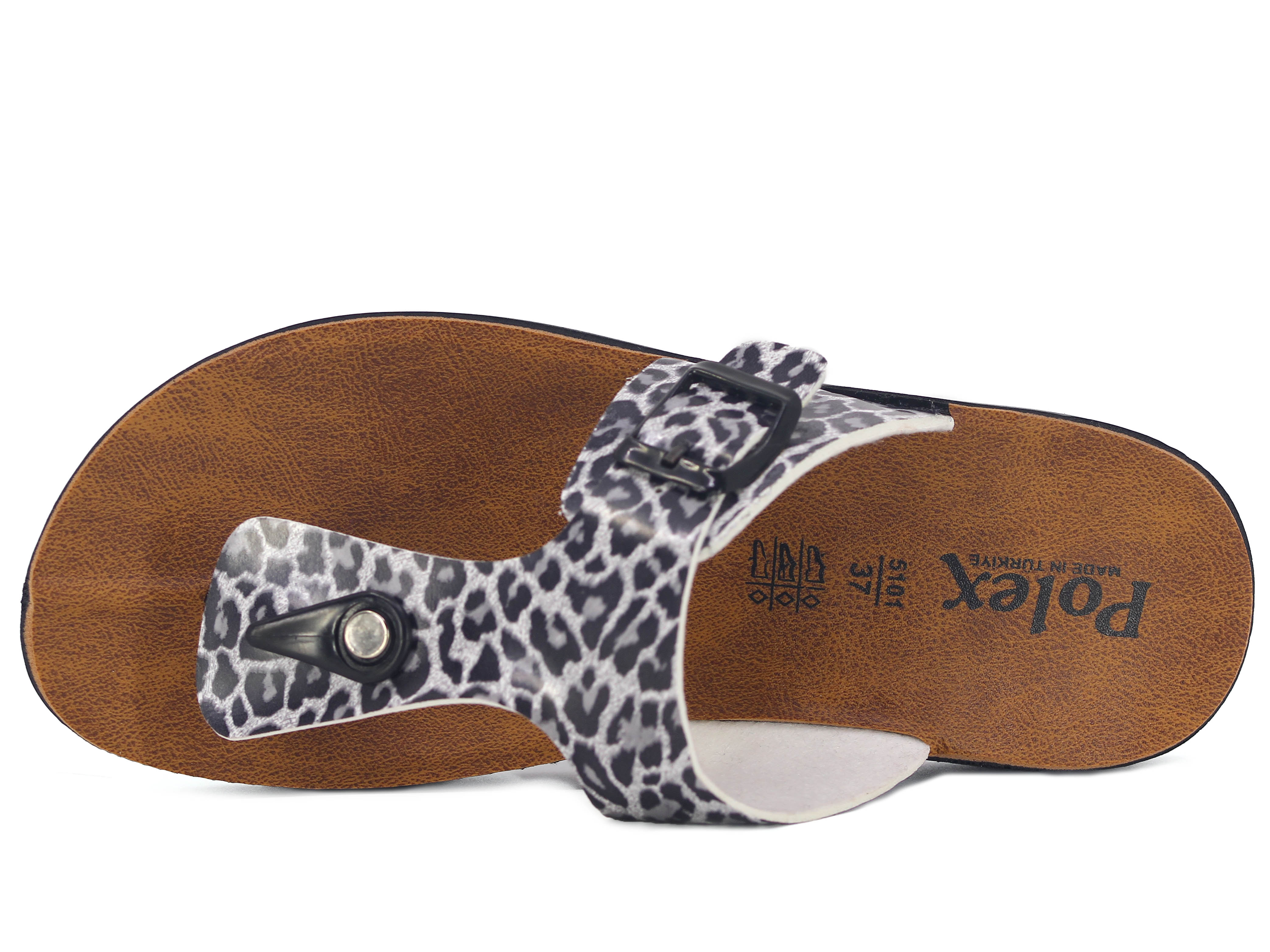 Polex Zenne 5111-C Yüksek Leopar * Parmak Arası Terlik - 2