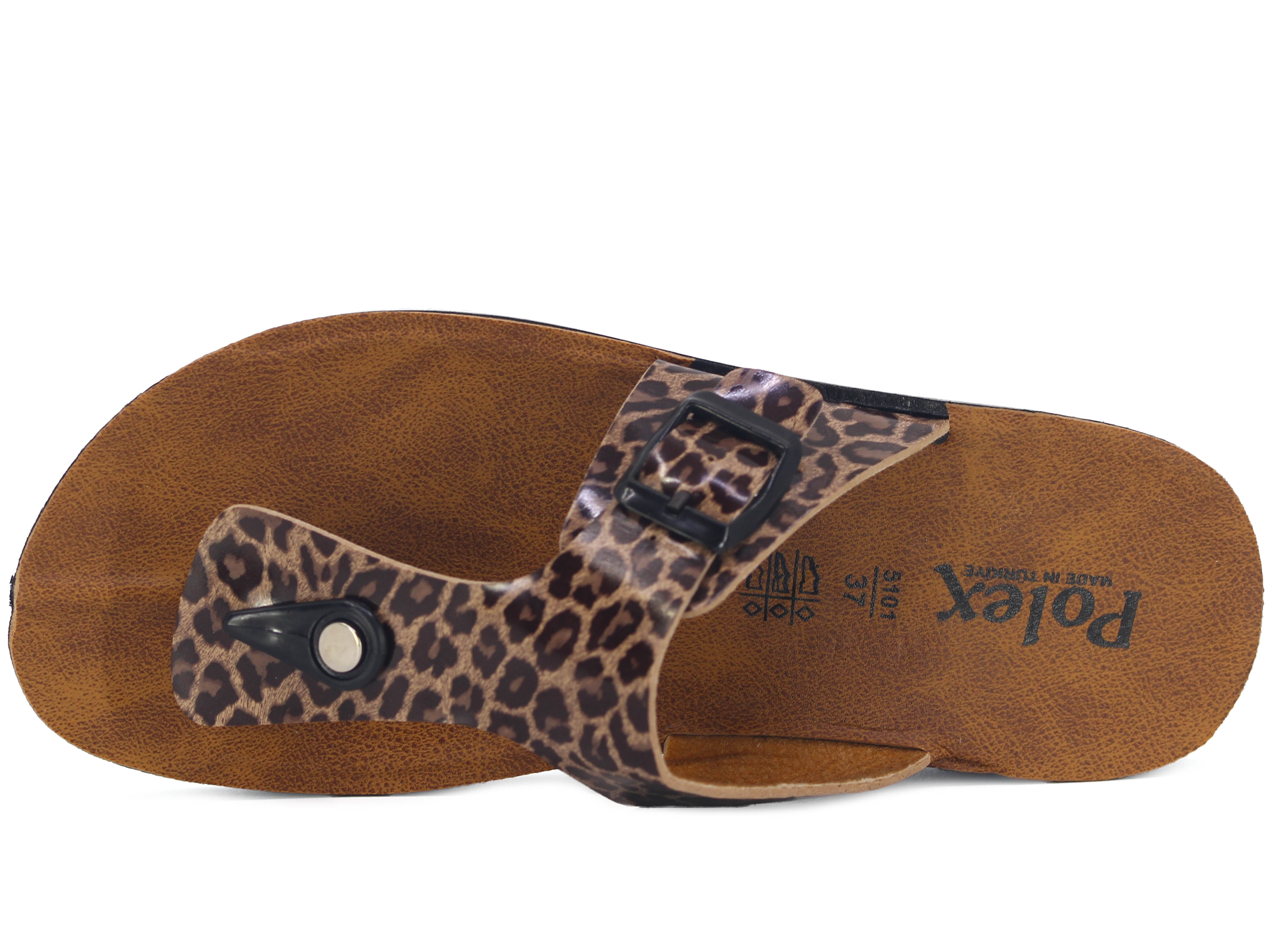Polex Zenne 5111-C Yüksek Leopar * Parmak Arası Terlik - 2