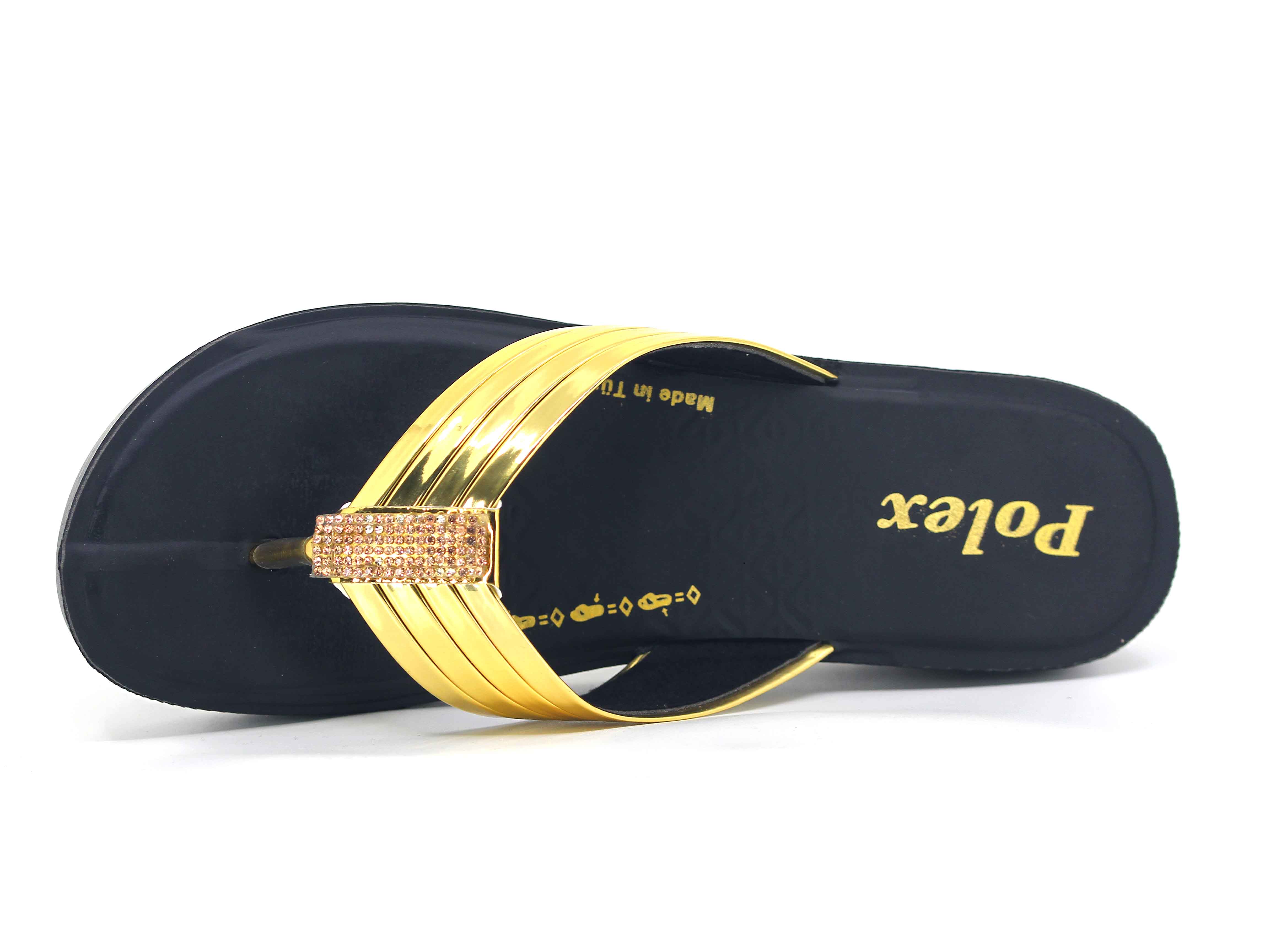 Polex Zenne Z312 Taşlı Ayna Bantlı Parmak Arası Terlik - 2