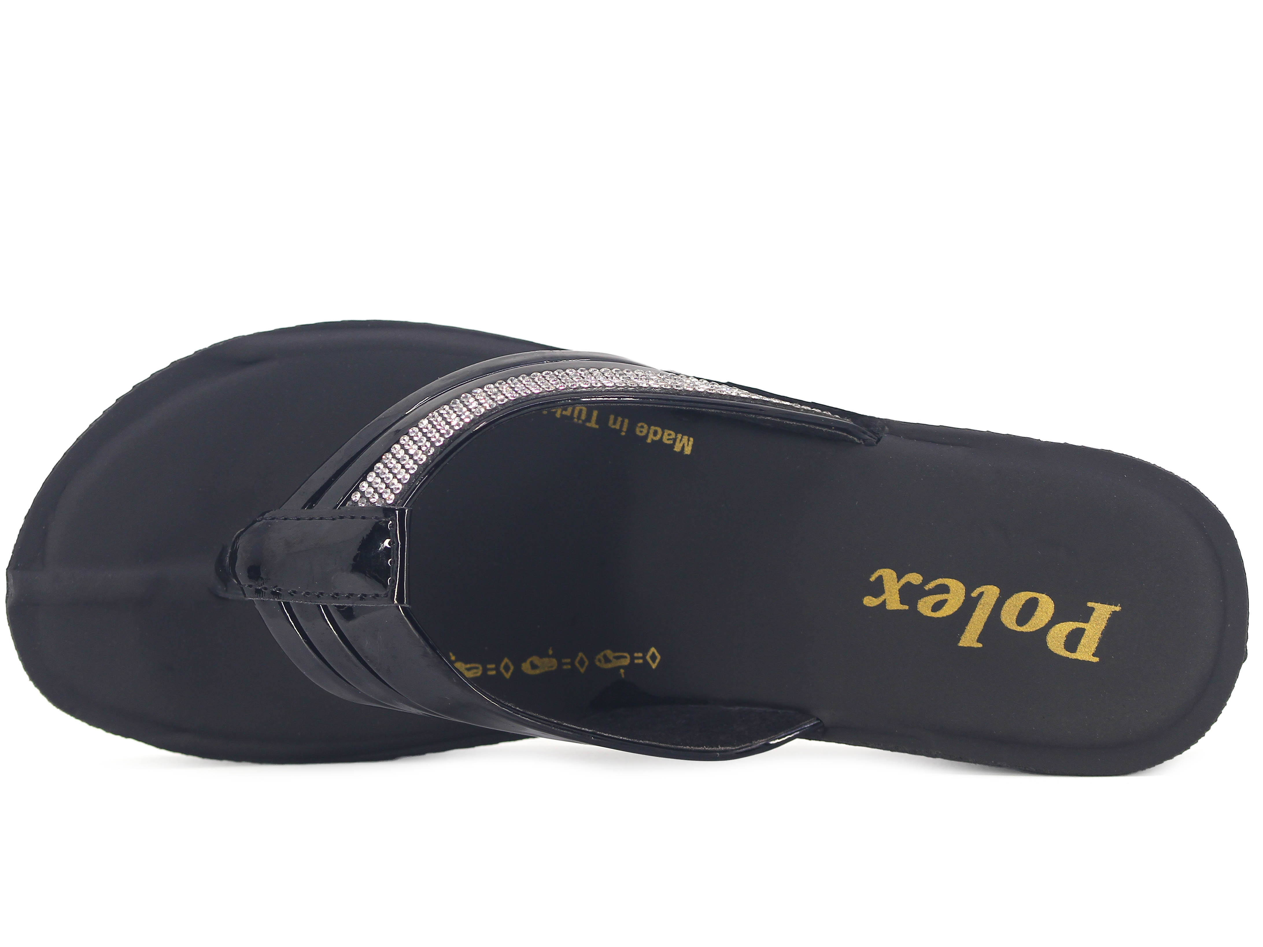 Polex Zenne Z314 Taşlı Ayna Bantlı Parmak Arası Terlik - 2