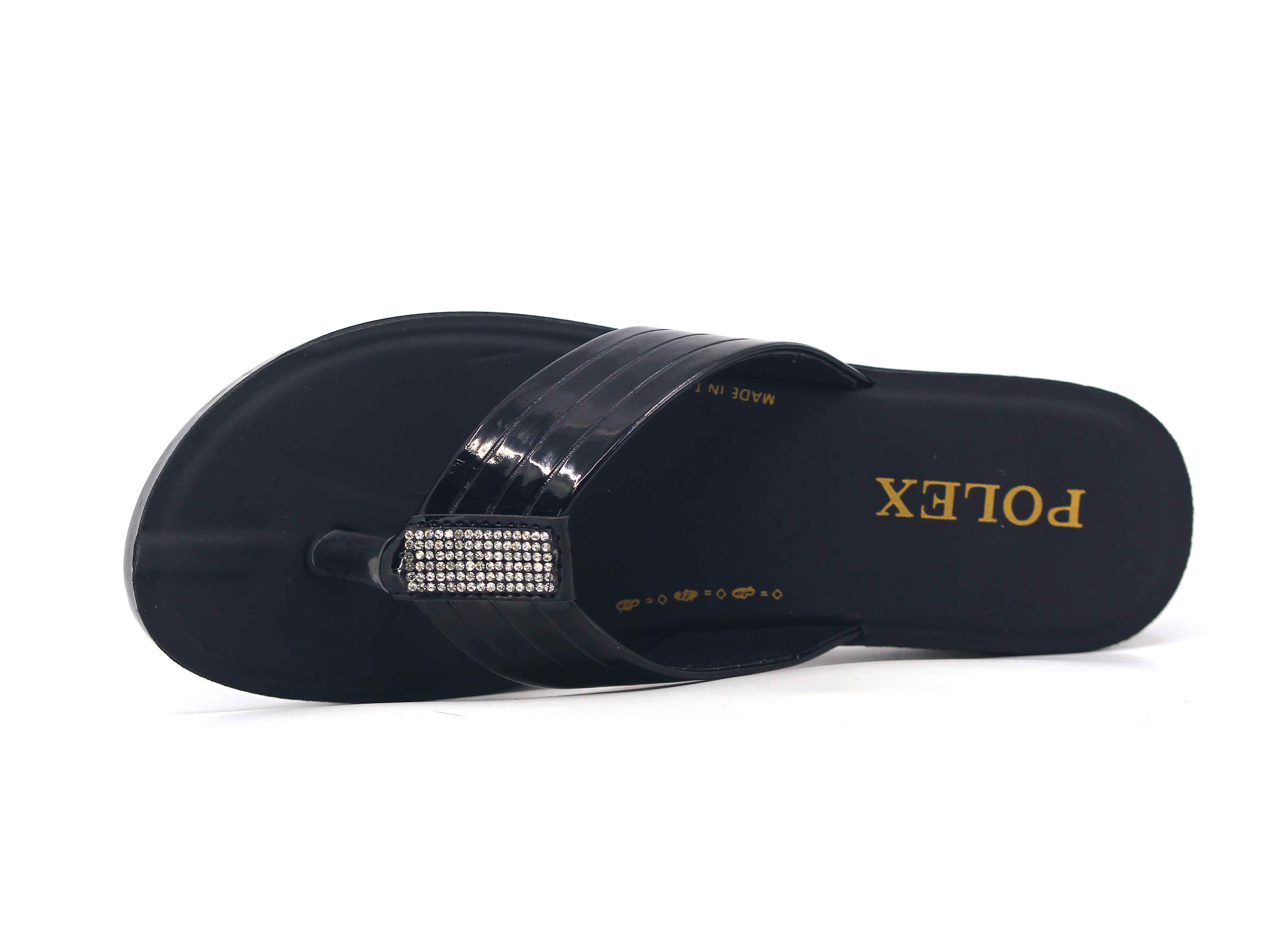 Polex Zenne 642 Taşlı Ayna Bantlı Parmak Arası Terlik - 2