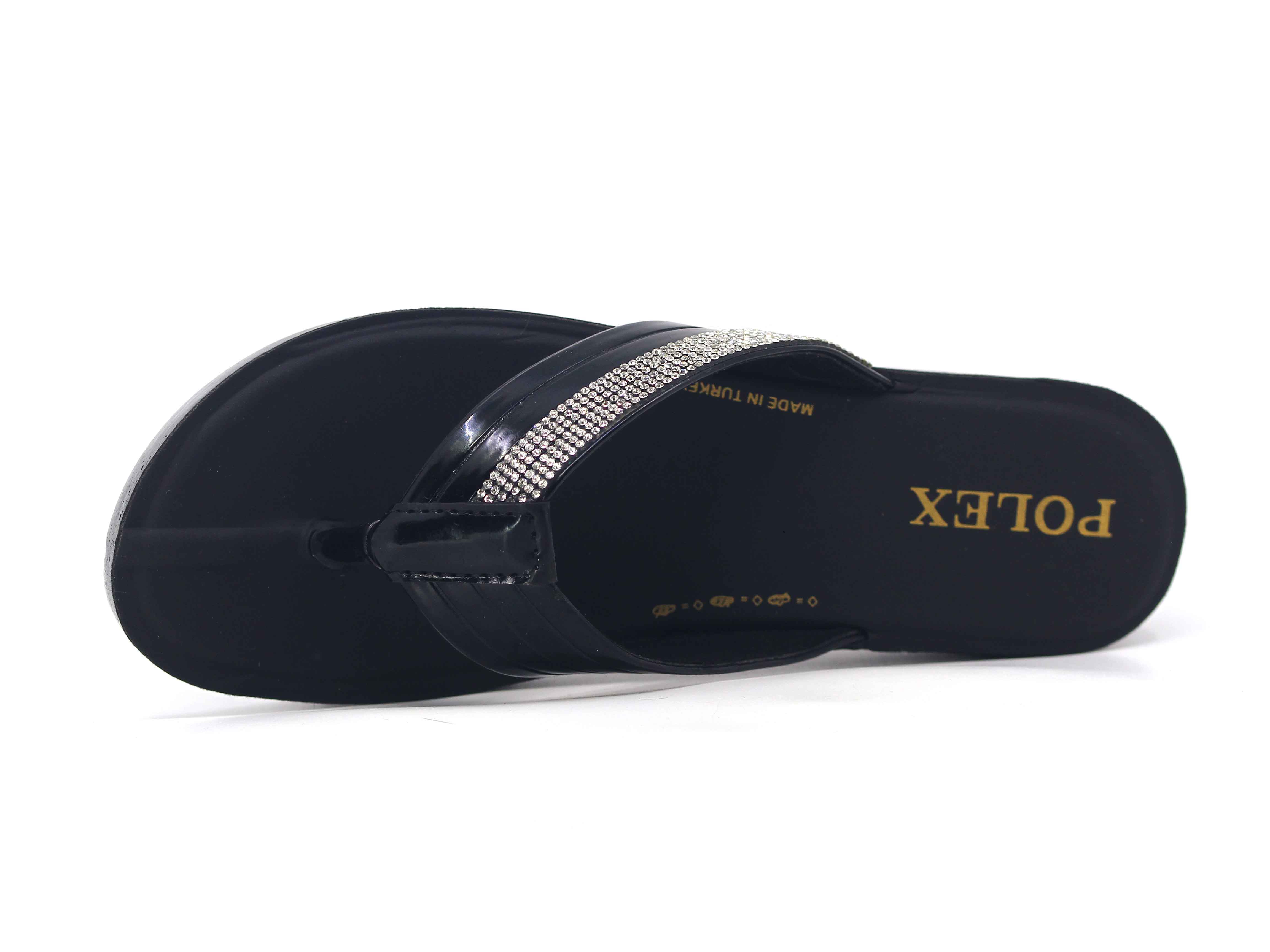 Polex Zenne 641 Taşlı Ayna Bantlı Parmak Arası Terlik - 2
