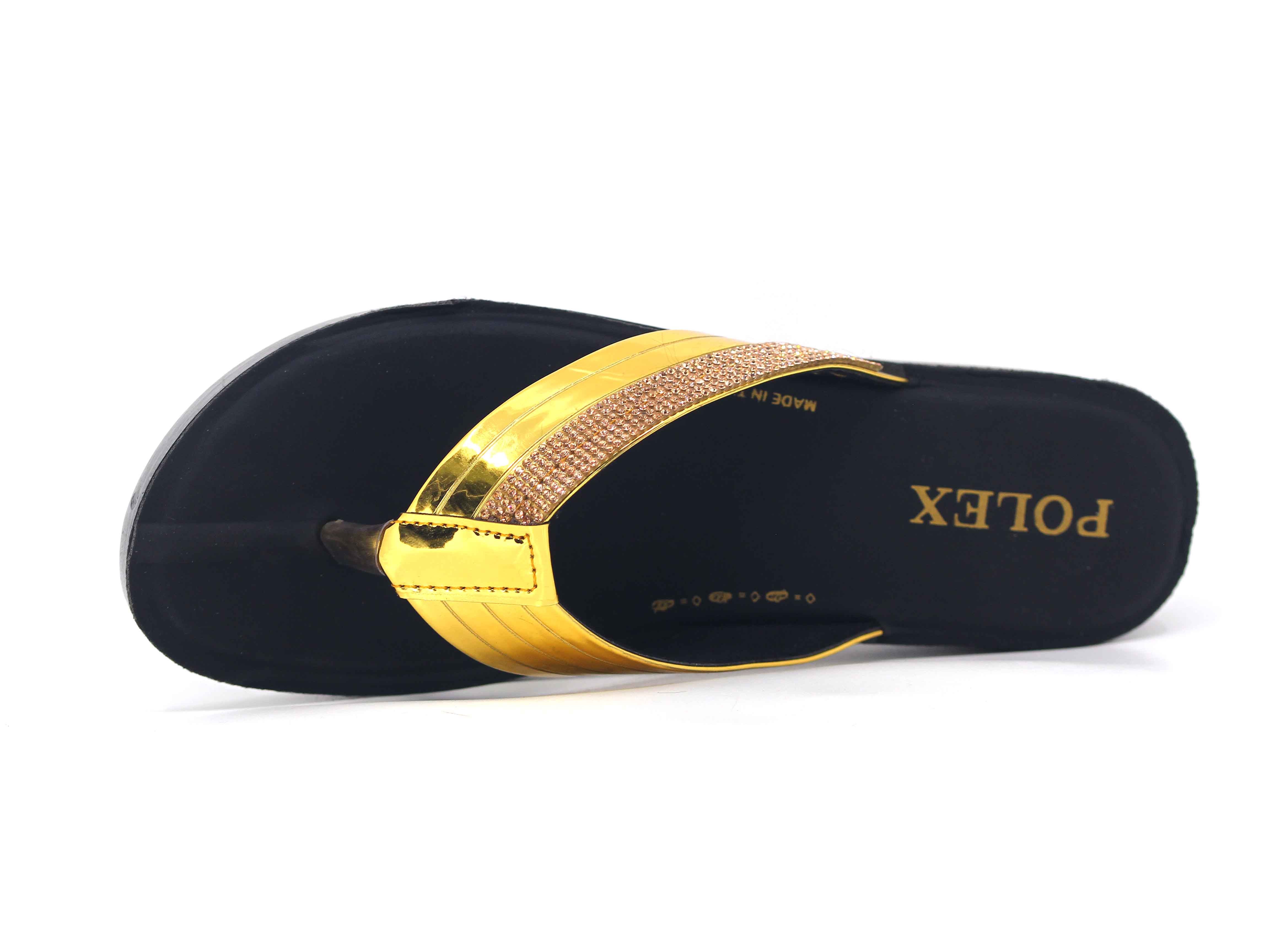 Polex Zenne 641 Taşlı Ayna Bantlı Parmak Arası Terlik - 2