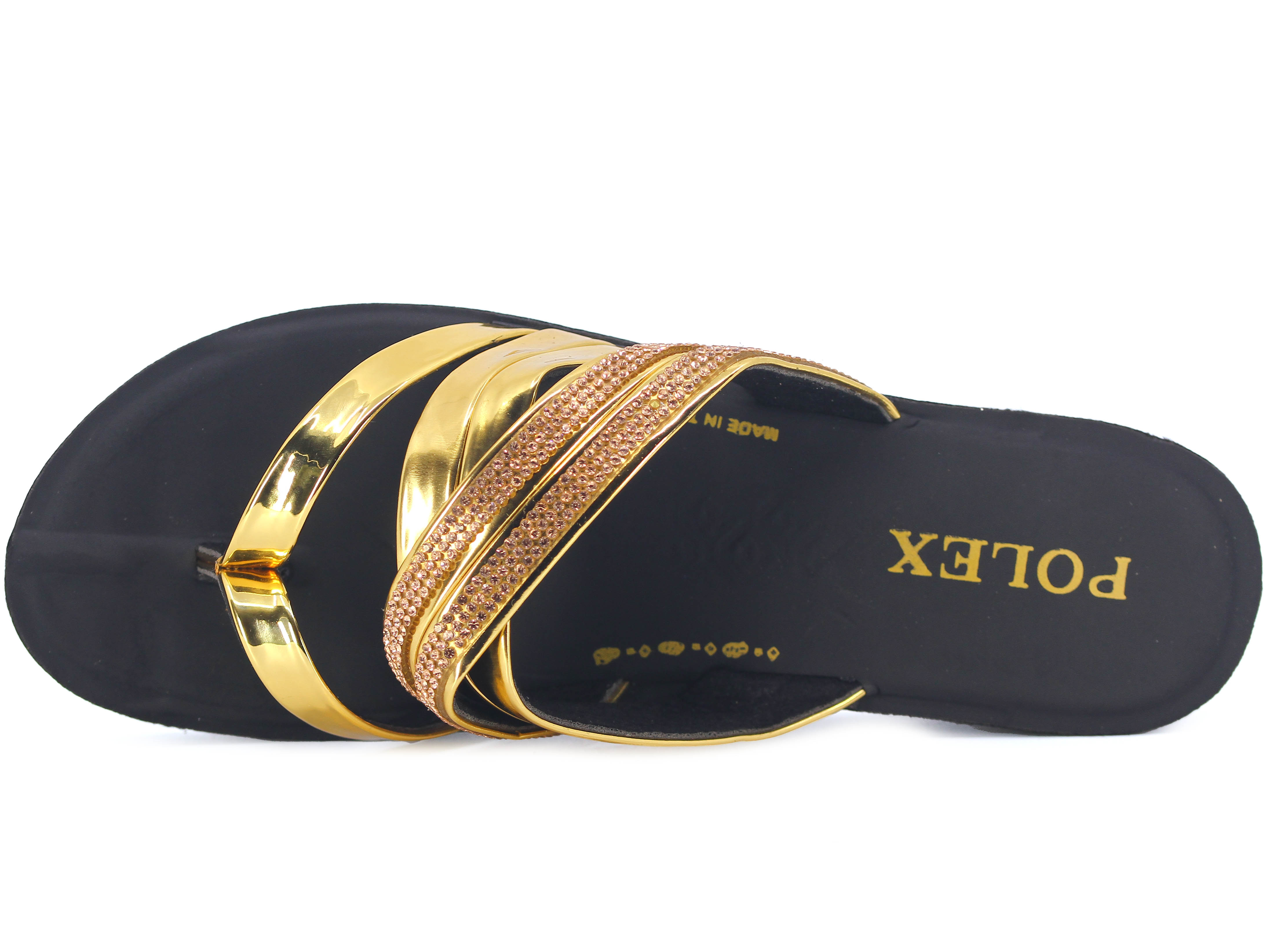 Polex Zenne 638 Taşlı Ayna Bantlı Baş Parmak Arası Terlik - 2