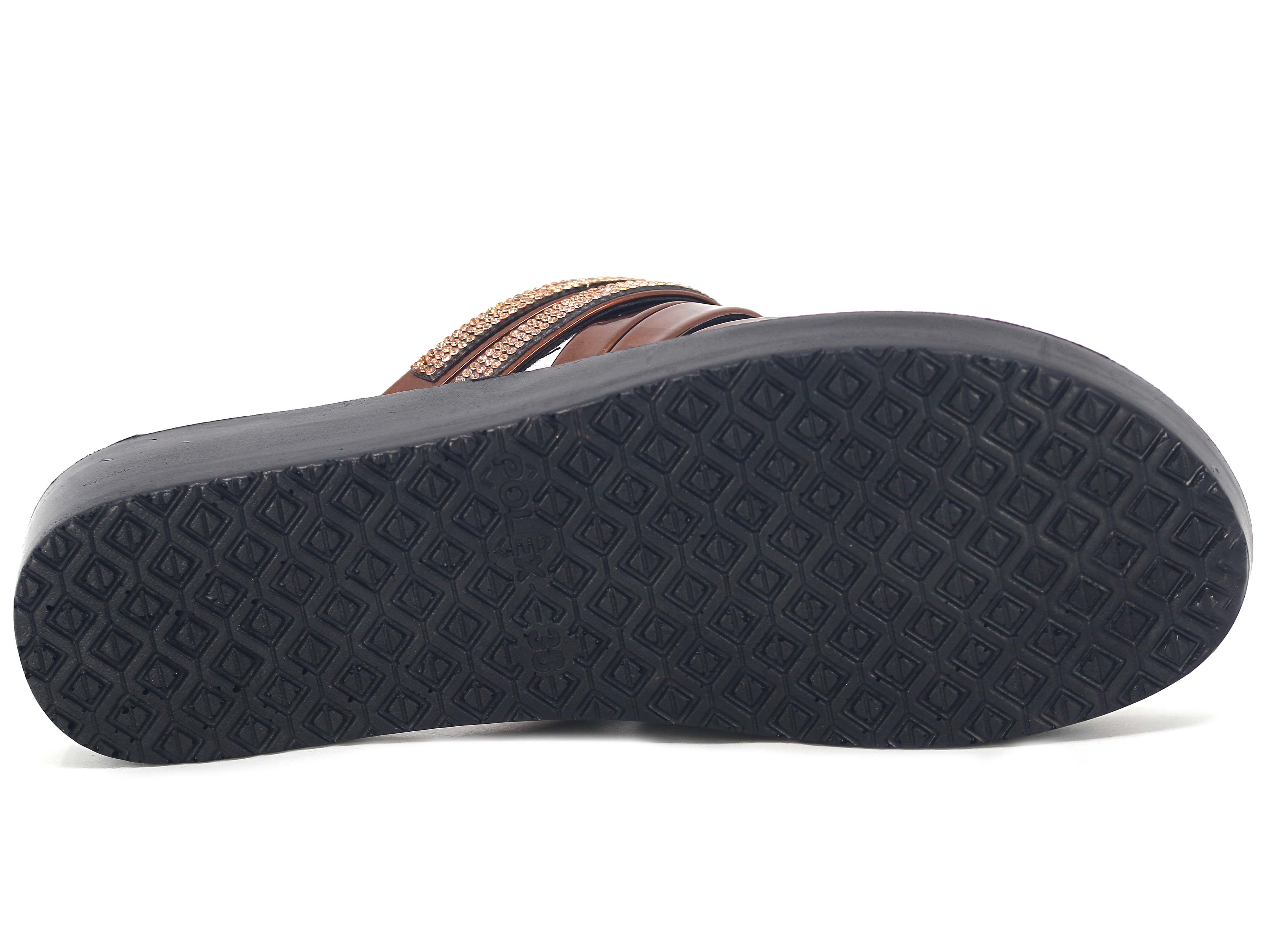 Polex Zenne 638 Taşlı Ayna Bantlı Baş Parmak Arası Terlik - 3