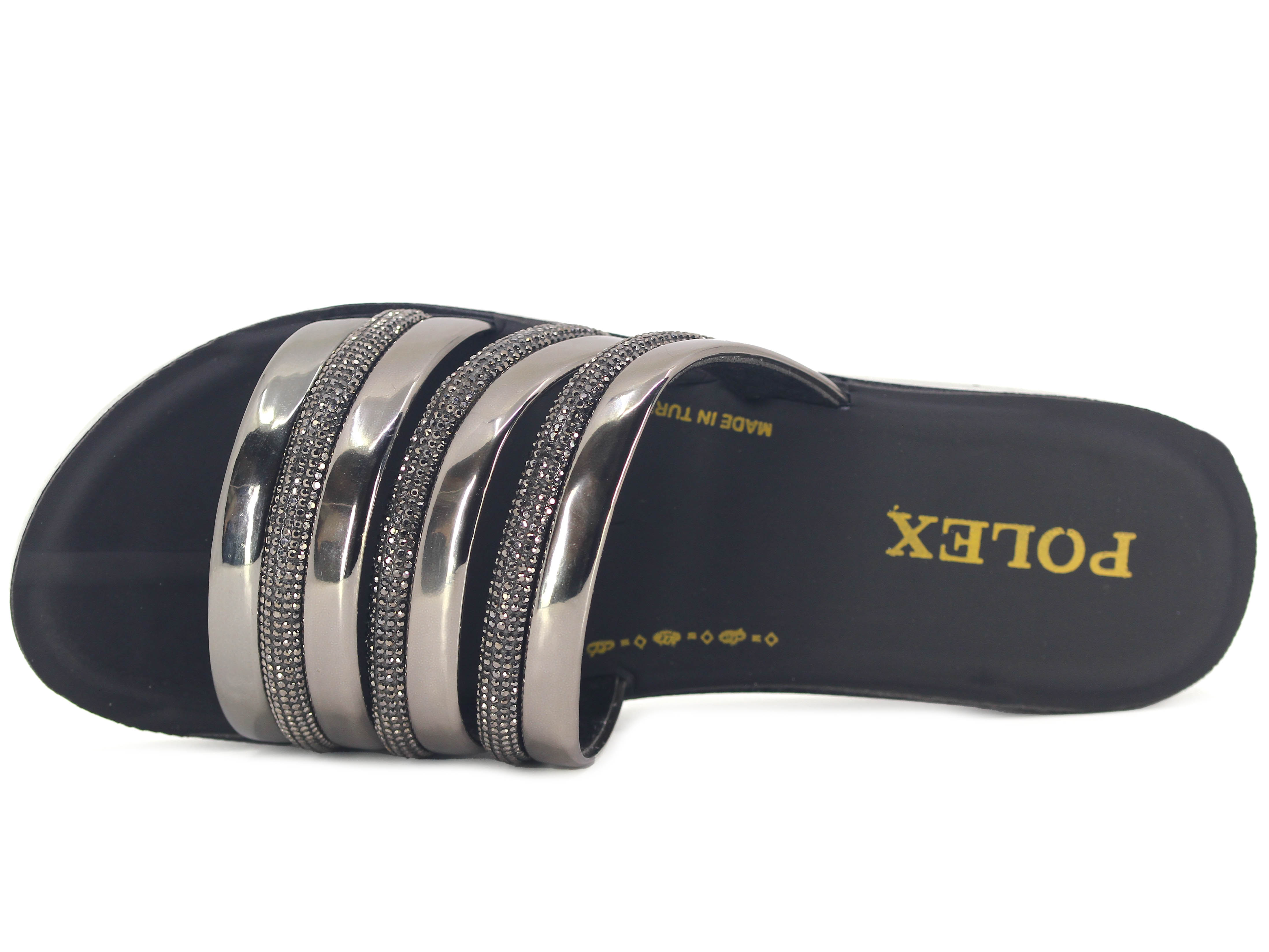 Polex Zenne 684 Taşlı Ayna Bantlı Günlük Terlik - 2