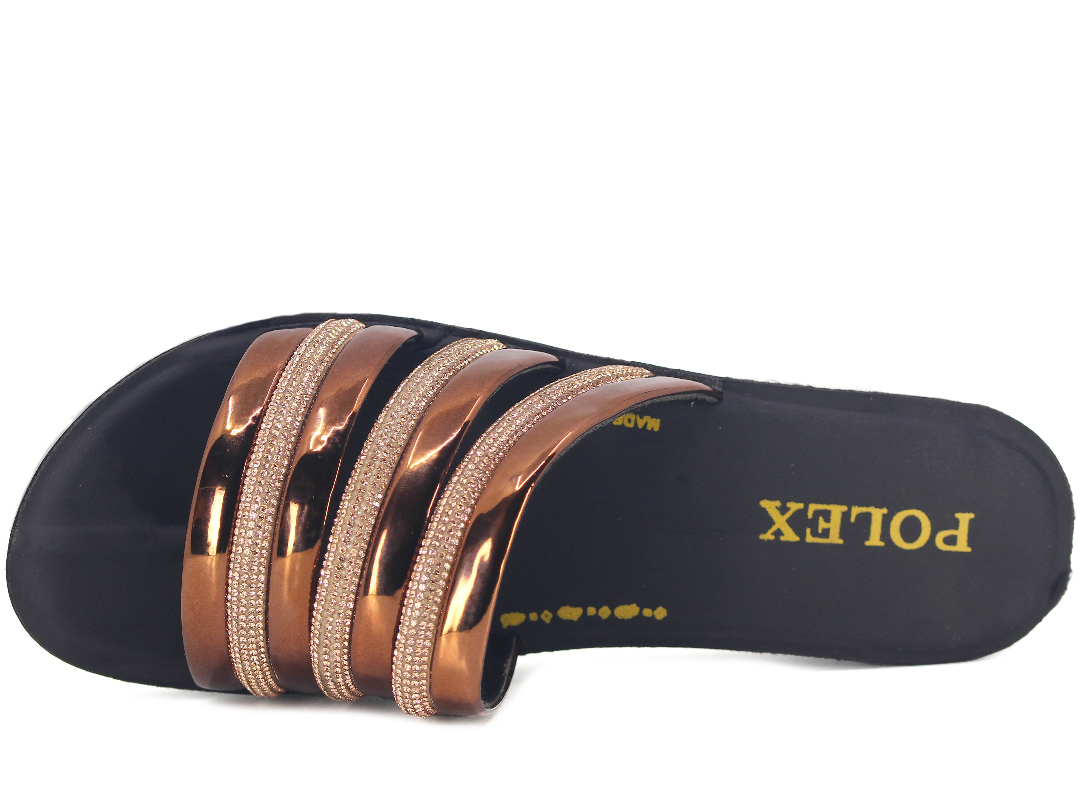 Polex Zenne 684 Taşlı Ayna Bantlı Günlük Terlik - 2