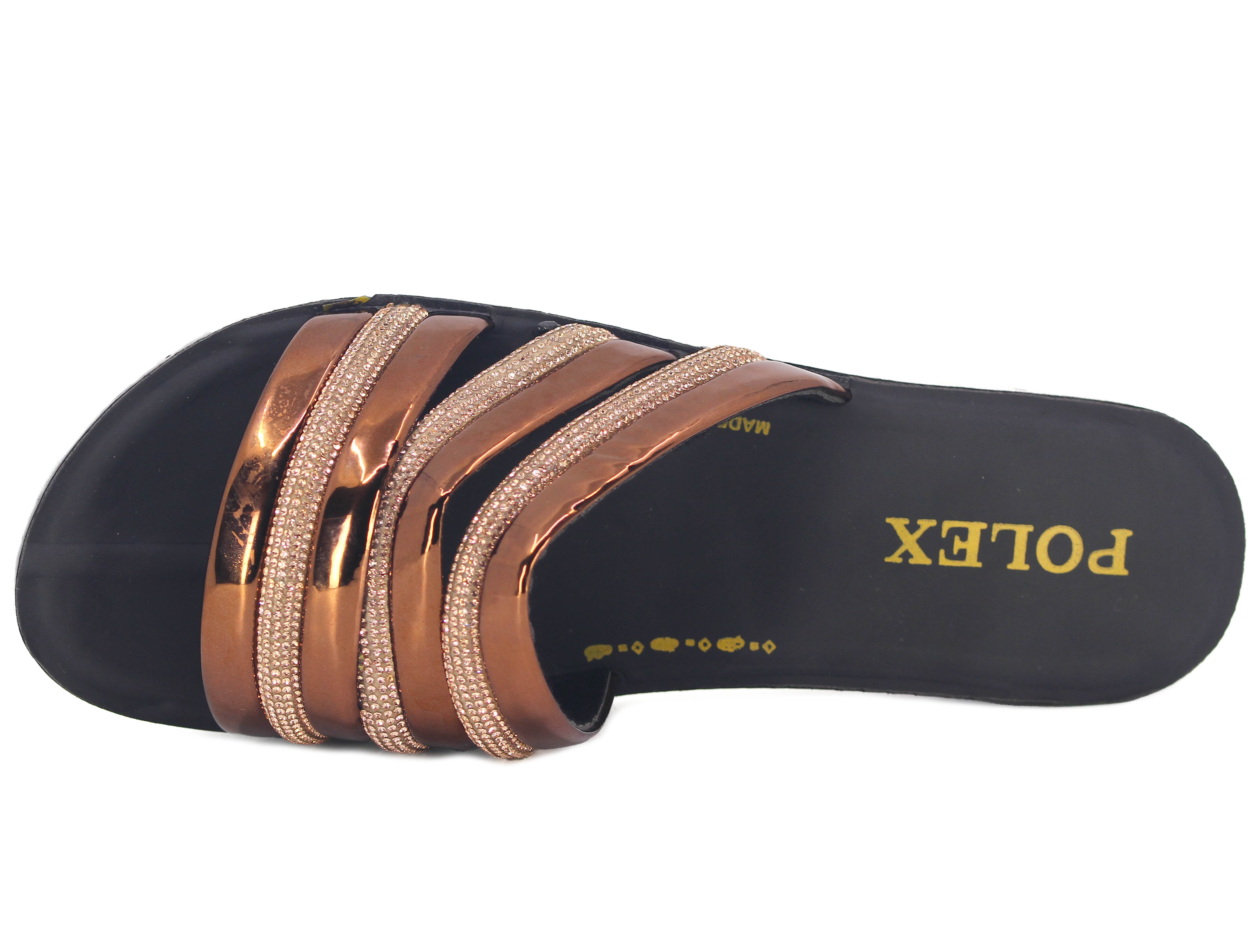 Polex Zenne 684 Taşlı Ayna Bantlı Günlük Terlik - 2