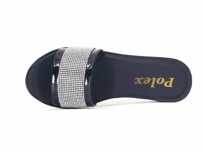 Polex Filet F927 Düz Taşlı Ayna Bantlı Günlük Terlik - 2