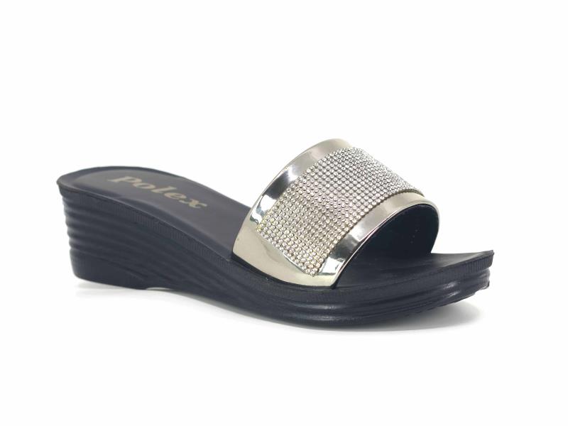 Polex Filet F927 Düz Taşlı Ayna Bantlı Günlük Terlik - 3
