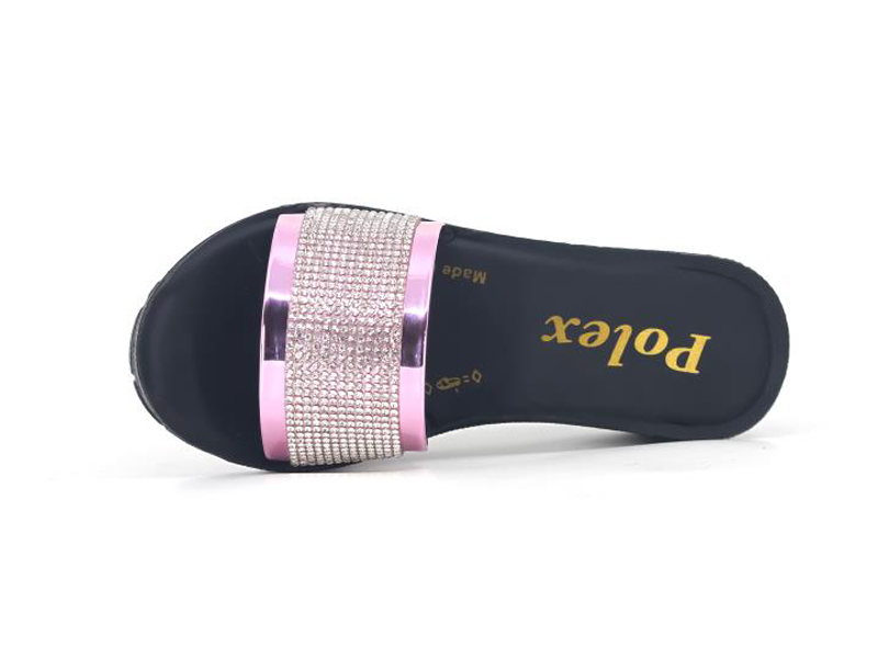 Polex Filet F927 Düz Taşlı Ayna Bantlı Günlük Terlik - 2