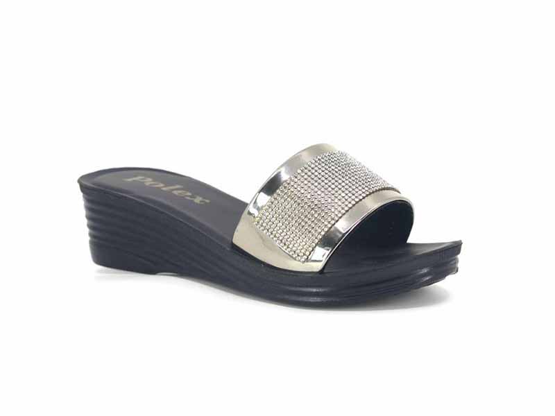 Polex Patik P927 Düz Taşlı Ayna Bantlı Günlük Terlik - 1