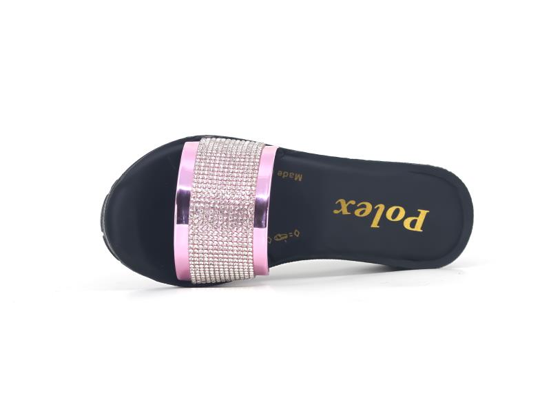 Polex Patik P927 Düz Taşlı Ayna Bantlı Günlük Terlik - 2