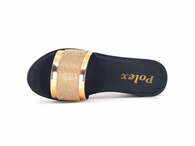 Polex Patik P927 Düz Taşlı Ayna Bantlı Günlük Terlik - 2