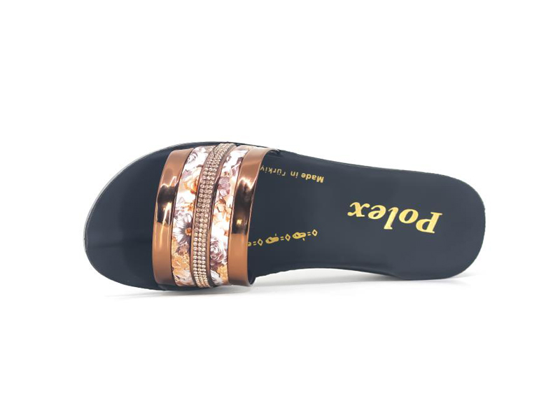 Polex Patik P801 Taşlı Ayna Bantlı Günlük Terlik - 2