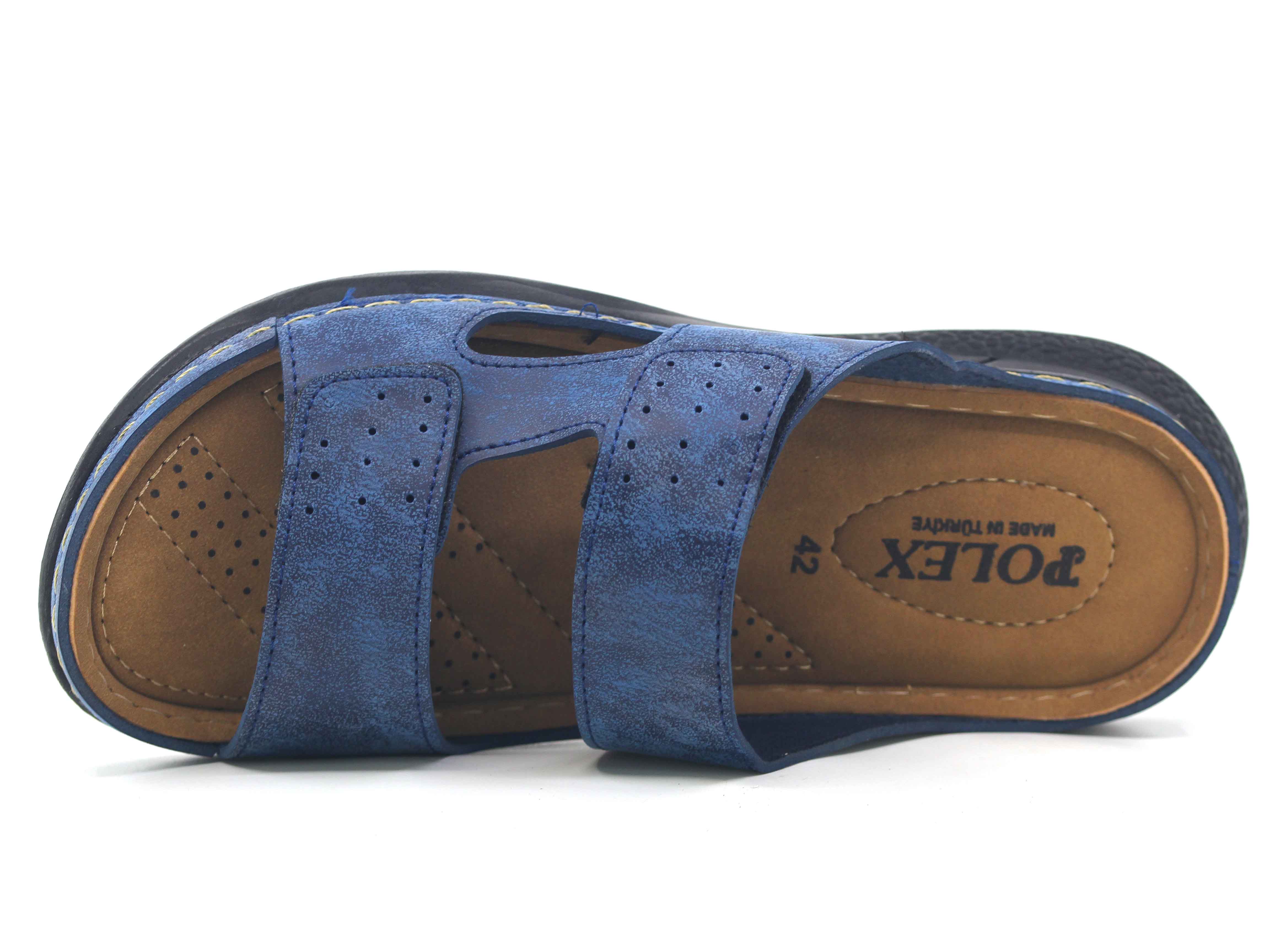 Polex Merdane M-2006 Çift Cırtlı Delikli Sport Monta Poşetli Günlük Terlik - 2