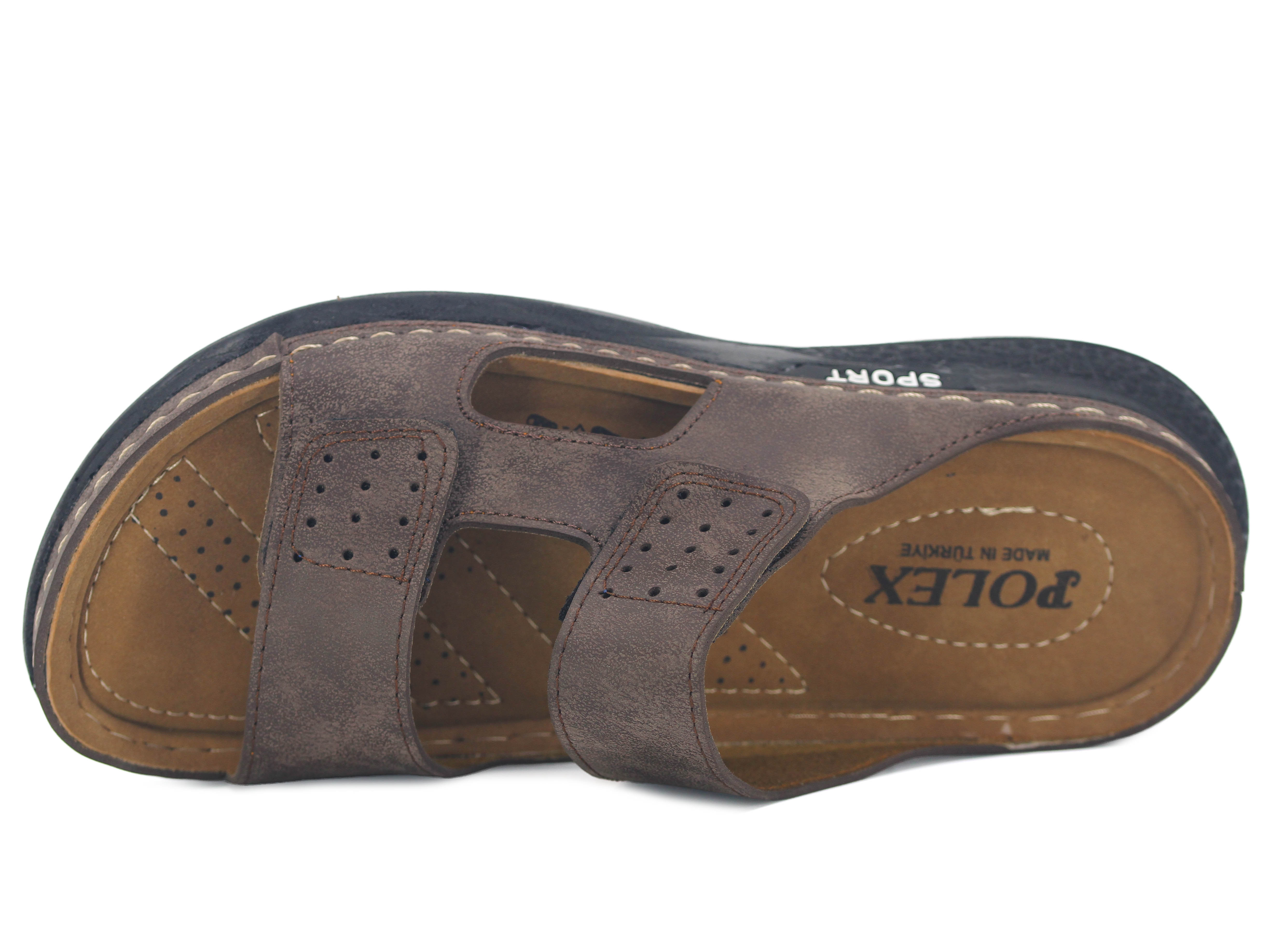Polex Merdane M-2006 Çift Cırtlı Delikli Sport Monta Poşetli Günlük Terlik - 2