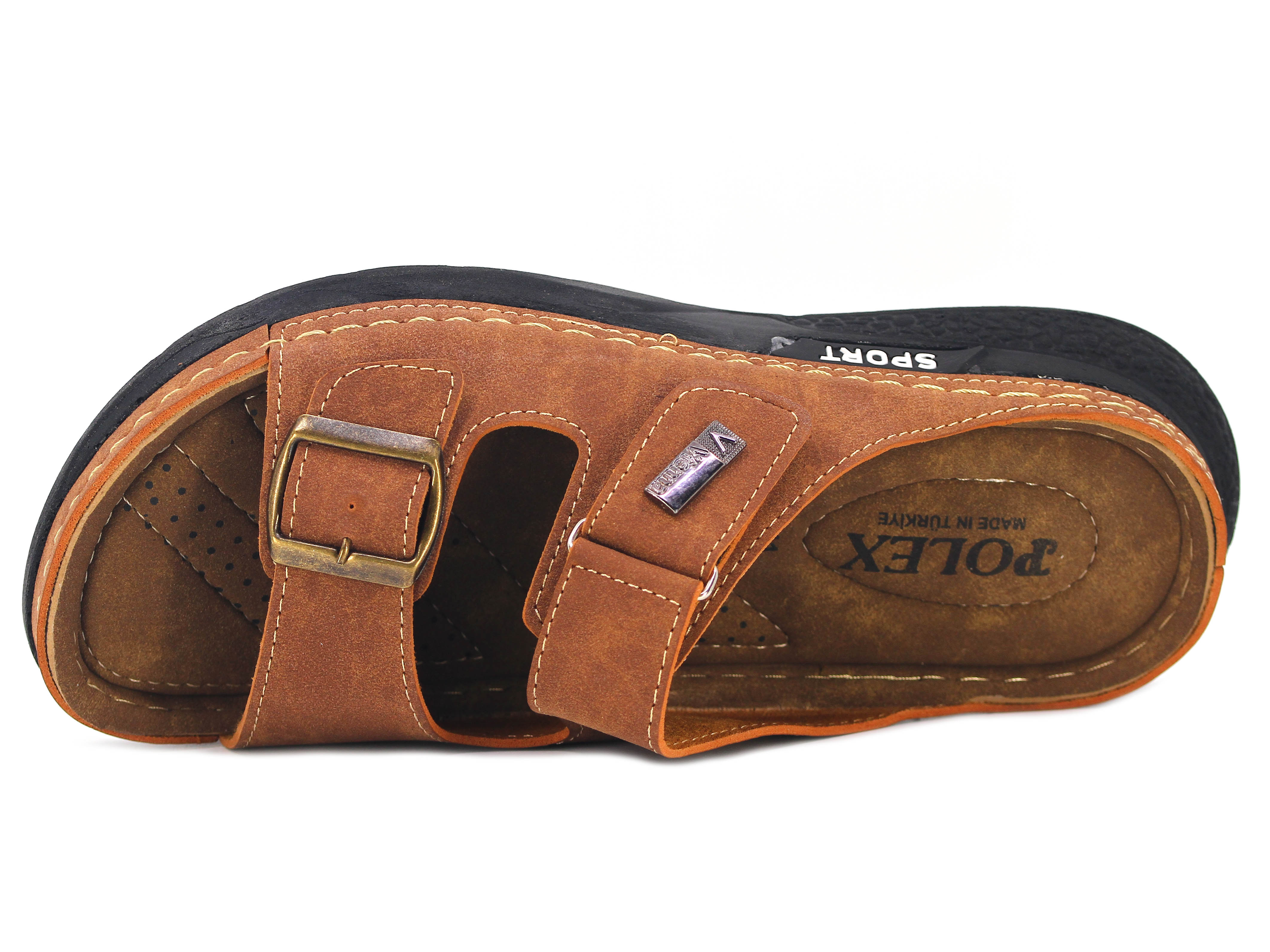 Polex Merdane M-2060 (304-2000 Taban) Tek Toka Cırtlı Sport Monta Günlük Terlik - 3