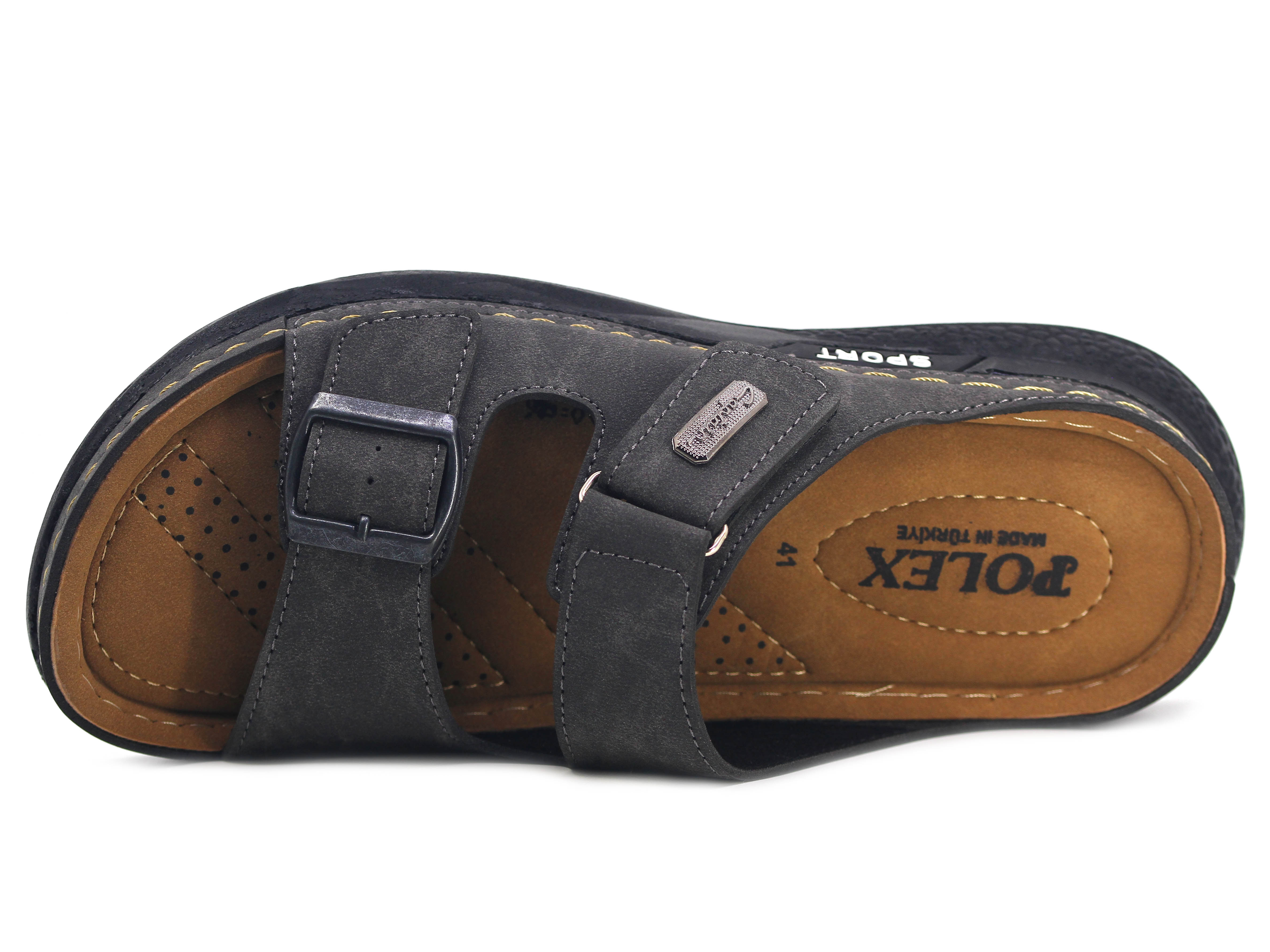 Polex Merdane M-2060 (304-2000 Taban) Tek Toka Cırtlı Sport Monta Günlük Terlik - 2