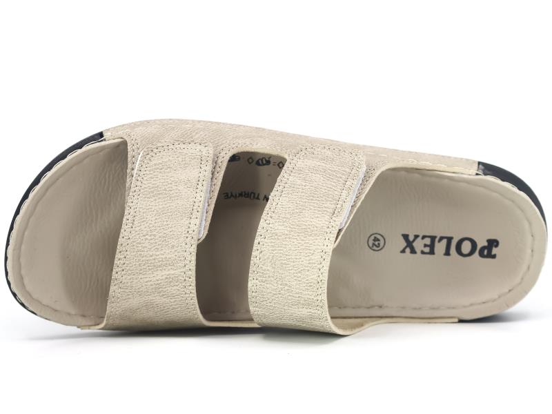 Polex Merdane M246-0106 Çift Bant Cırtlı Monta Günlük Terlik - 2