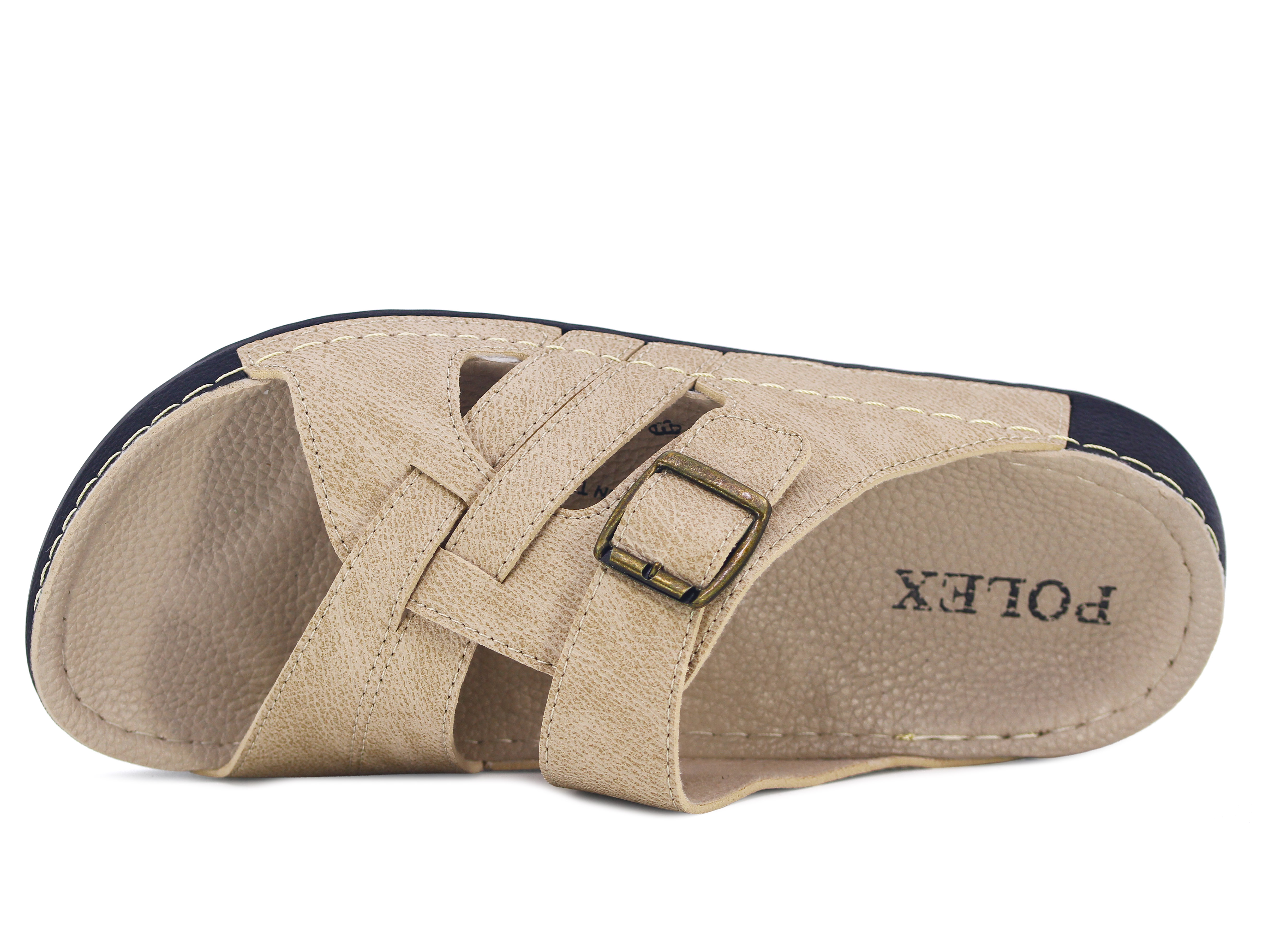 Polex Merdane M246-0117 Geçmeli Tokalı Monta Günlük Terlik - 2