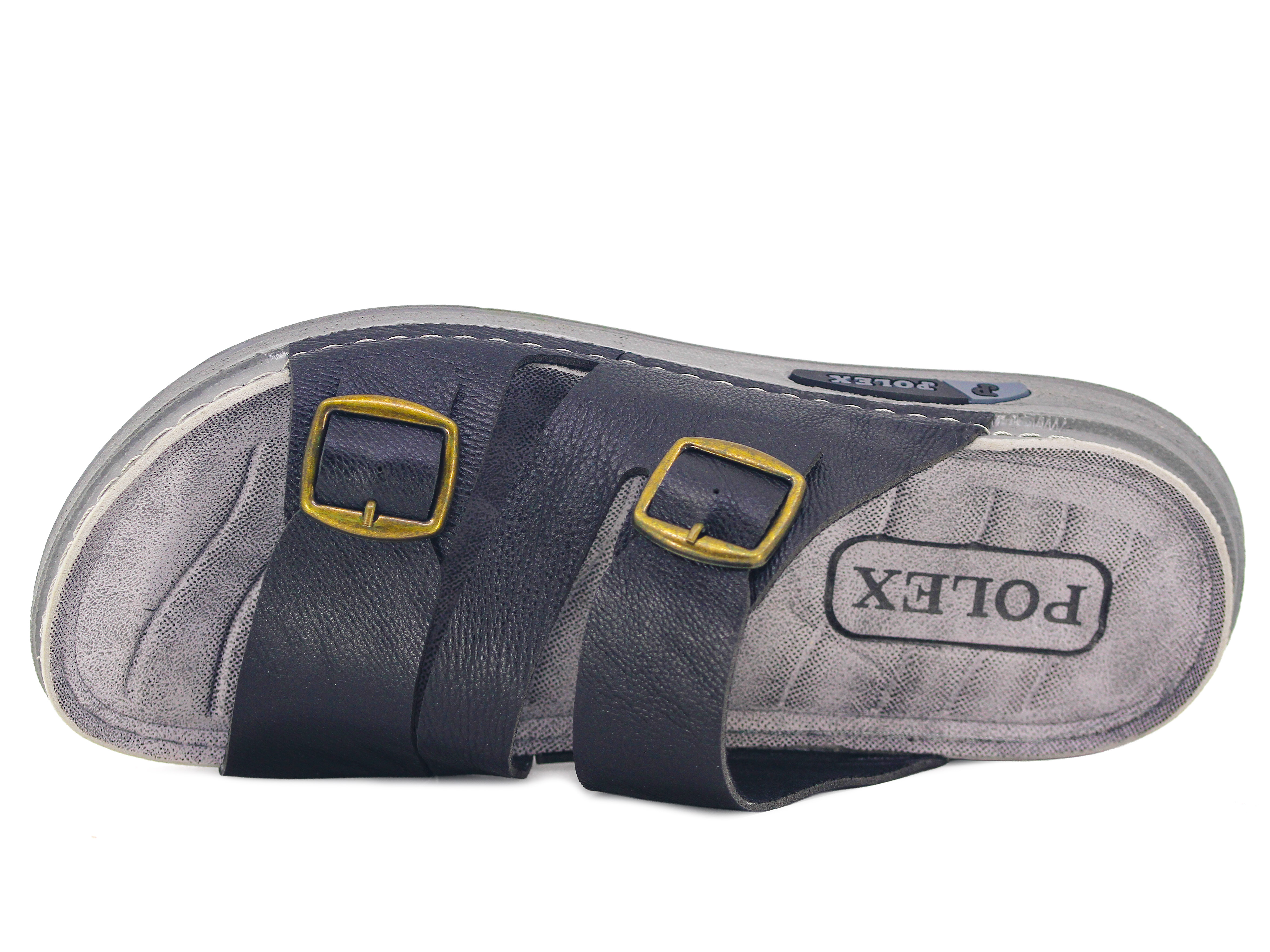 Polex Merdane M226-0145 Üç Bant Çift Toka Günlük Terlik - 2