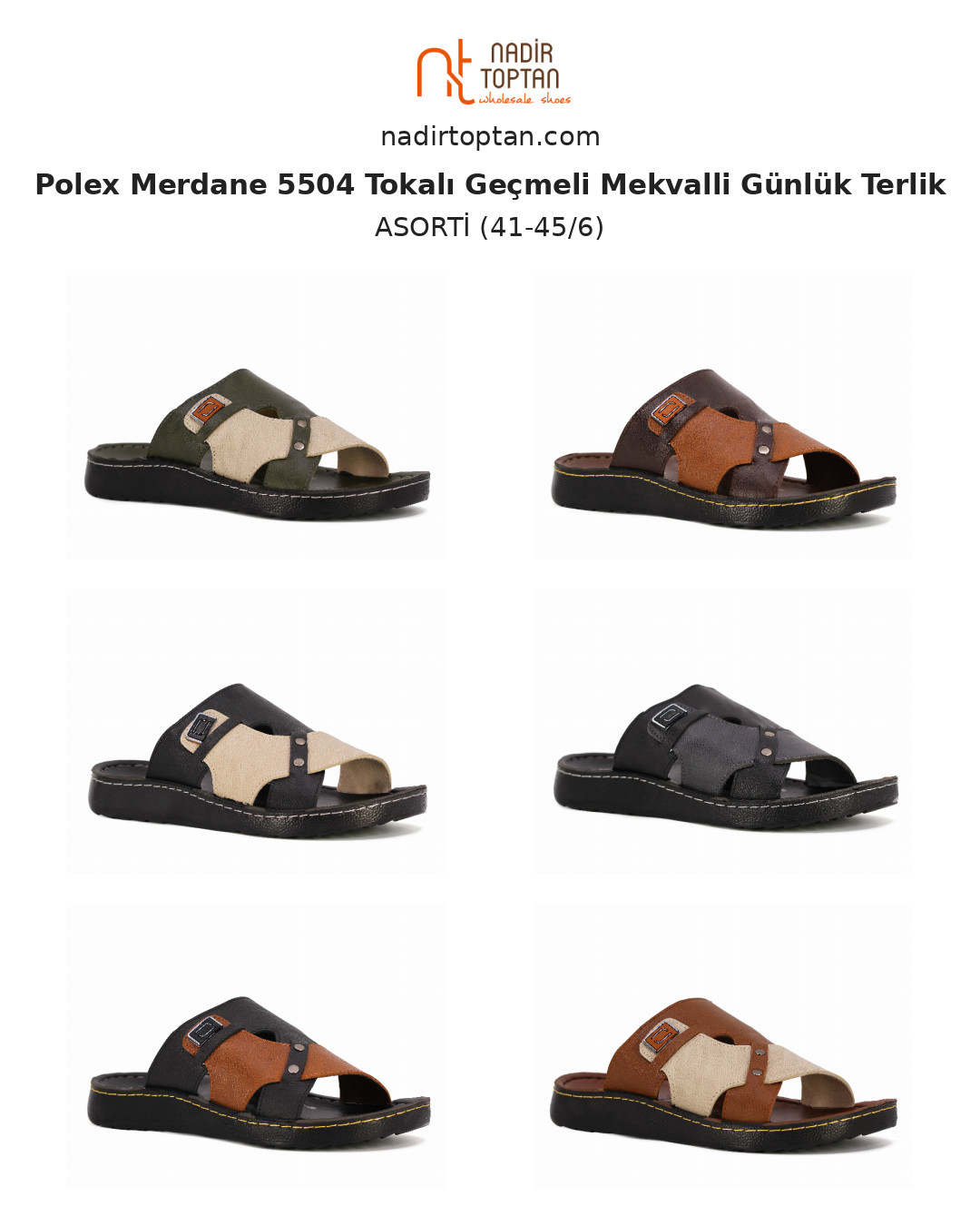 Polex Merdane 5504 Tokalı Geçmeli Mekvalli Günlük Terlik
