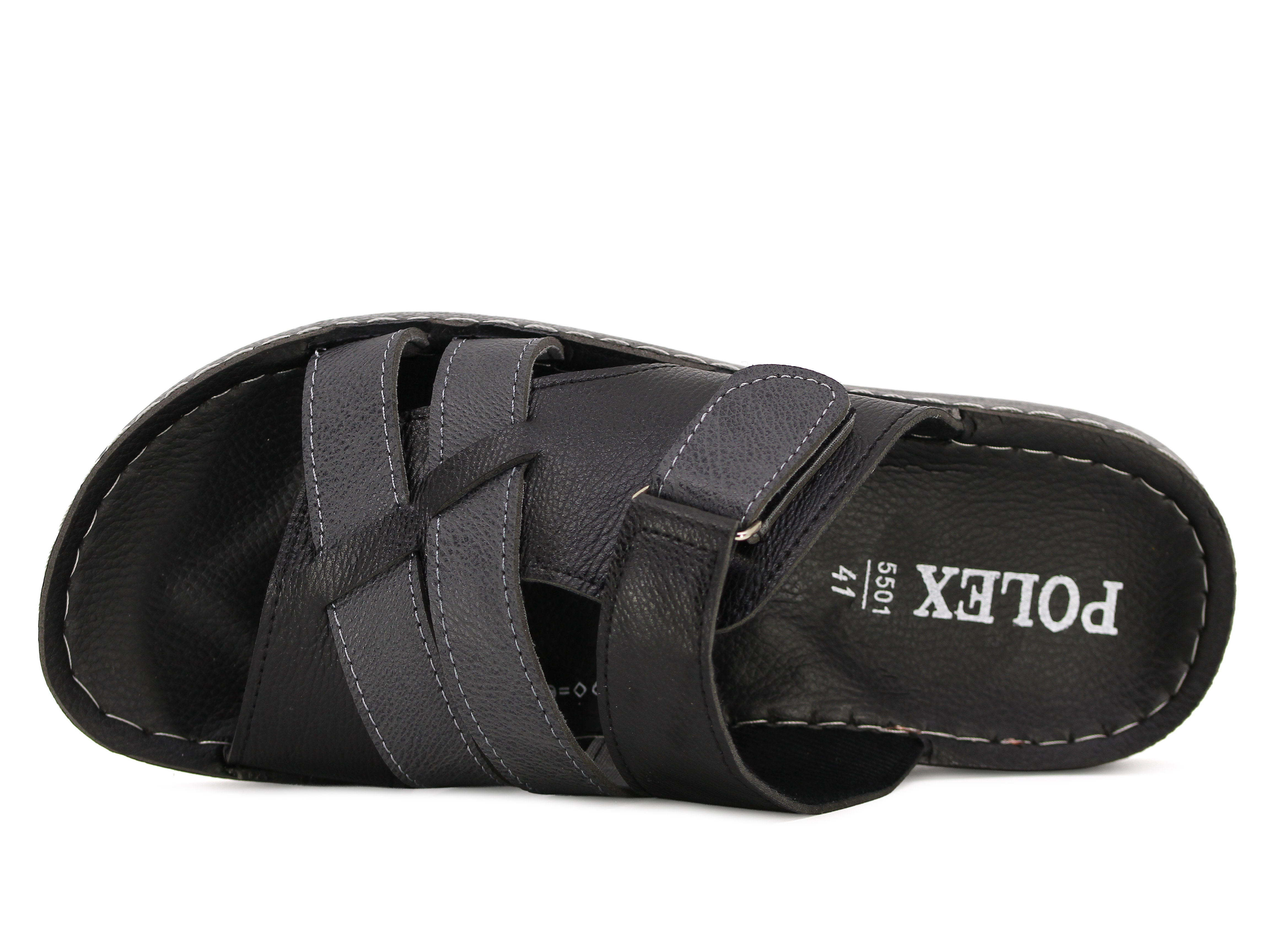 Polex Merdane 5506 Çapraz Geçmeli Cırtlı Mekvalli Günlük Terlik - 2