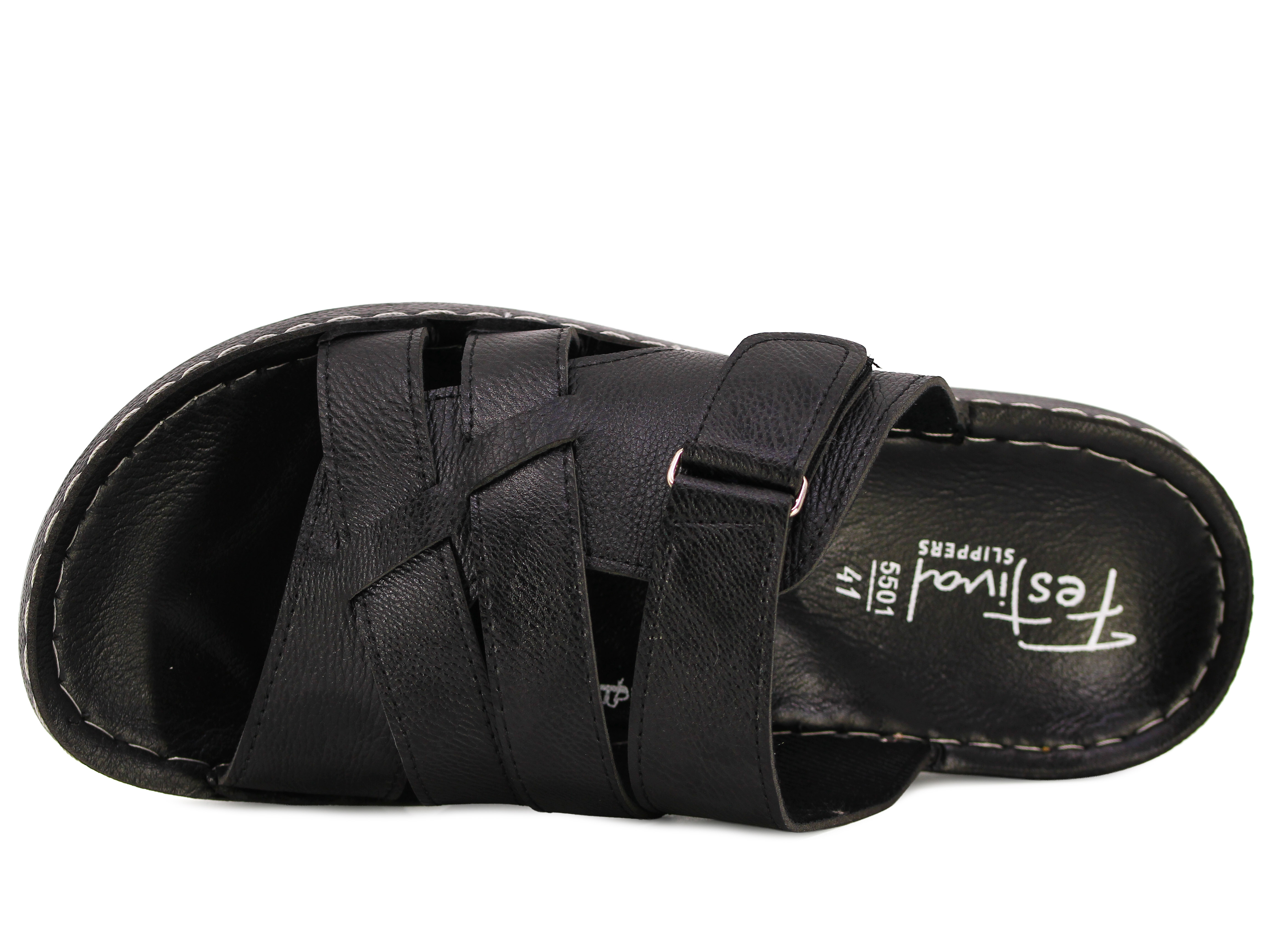 Polex Merdane 5506 Çapraz Geçmeli Cırtlı Mekvalli Günlük Terlik - 2