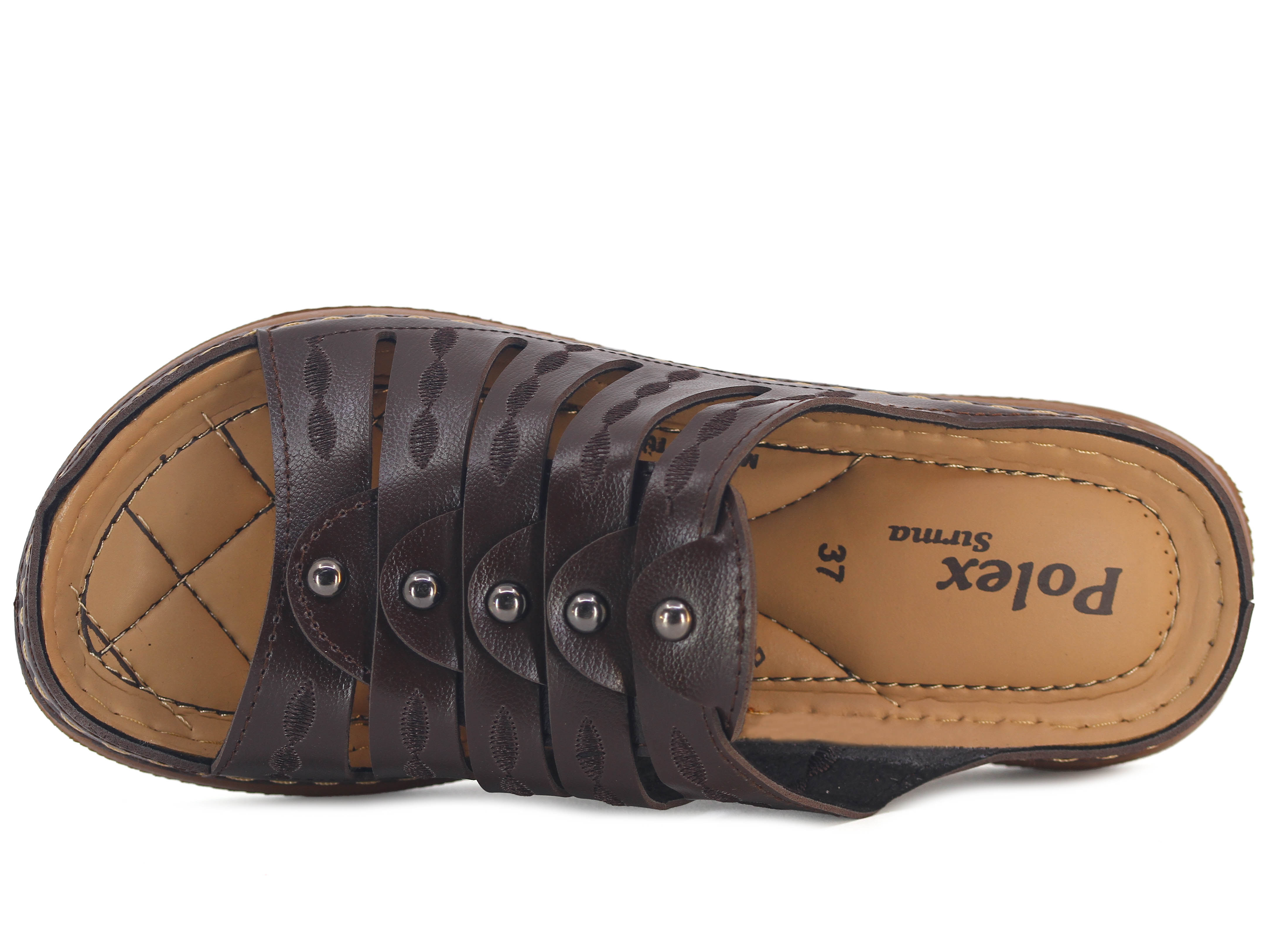 Polex Zenne 463-3 Sırma Beş Boncuklu Monta Poşetli Günlük Terlik - 2