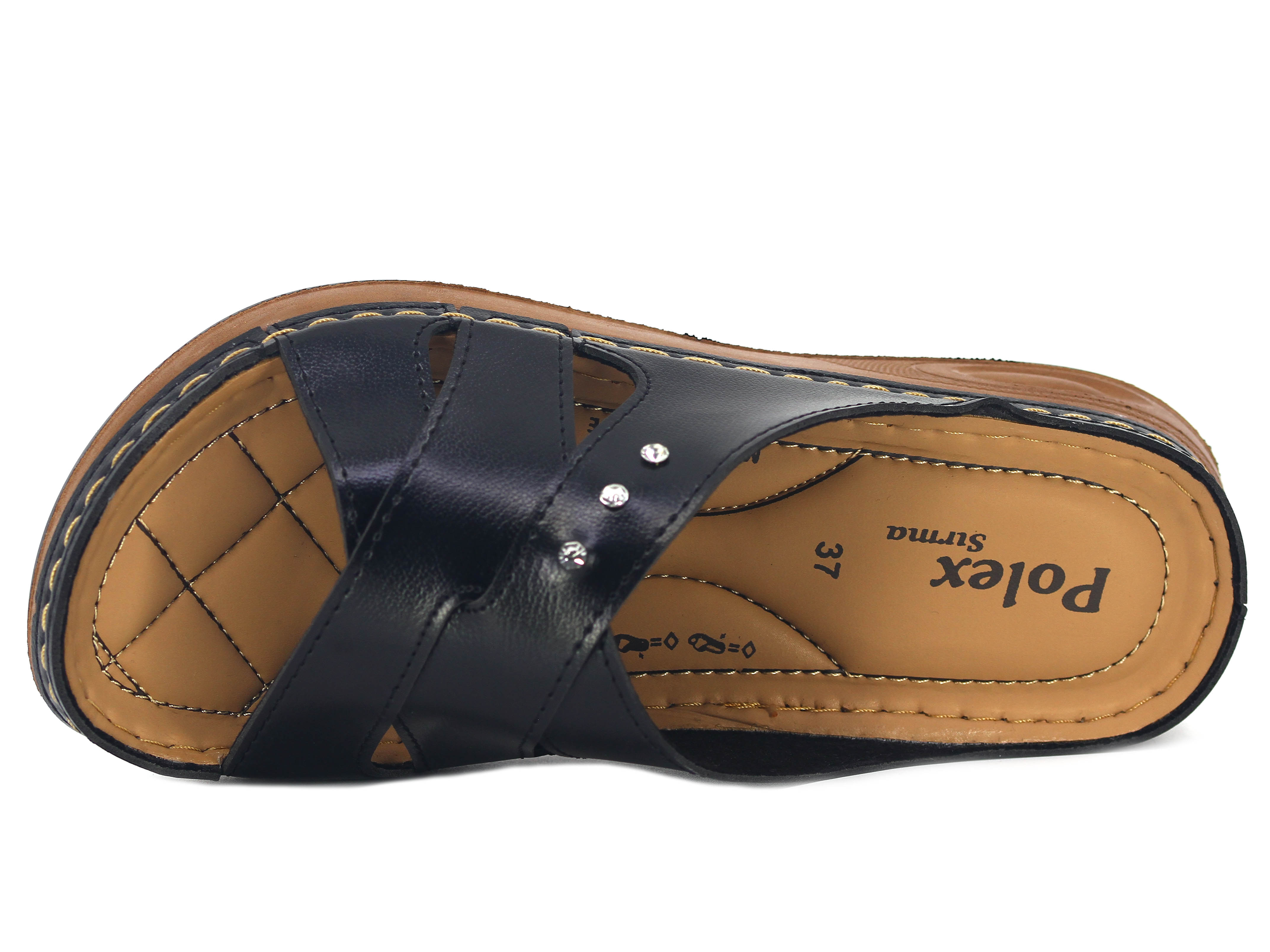 Polex Zenne 463-6 Sırma Geçmeli Taşlı Monta Poşetli Günlük Terlik - 2