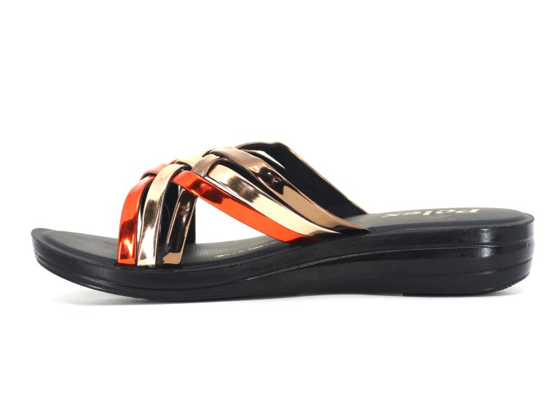 Polex Zenne 754 Geçmeli Çapraz Ayna Üç Bantlı Günlük Terlik - 3