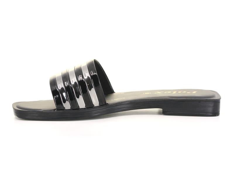 Polex Zenne 6203 Düz Yedi Bantlı Köşe Taban Günlük Terlik - 2