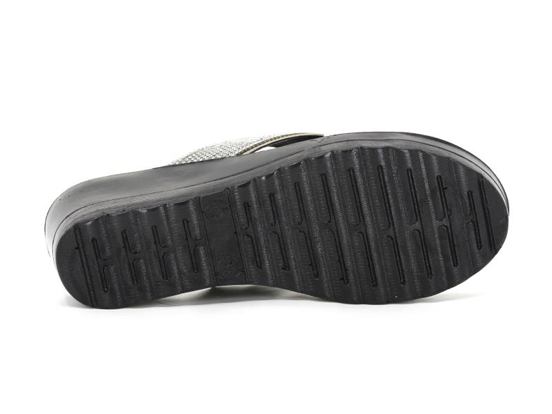 Polex Zenne Z528 Yüksek Taban Taşlı Çapraz Ayna Bantlı Günlük Terlik - 3