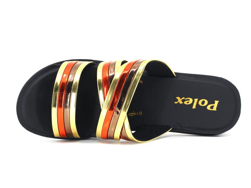 Polex Zenne Z324 Çapraz Ayna Bantlı Günlük Terlik - 1