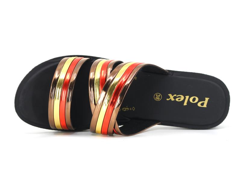 Polex Zenne Z324 Çapraz Ayna Bantlı Günlük Terlik - 2