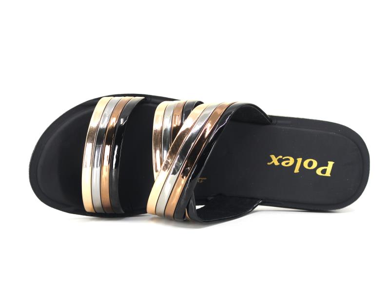 Polex Zenne Z324 Çapraz Ayna Bantlı Günlük Terlik - 2