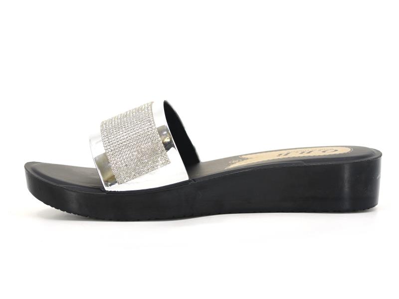 Polex Zenne Z329 Düz Yüz Taşlı Ayna Bantlı Günlük Terlik - 2