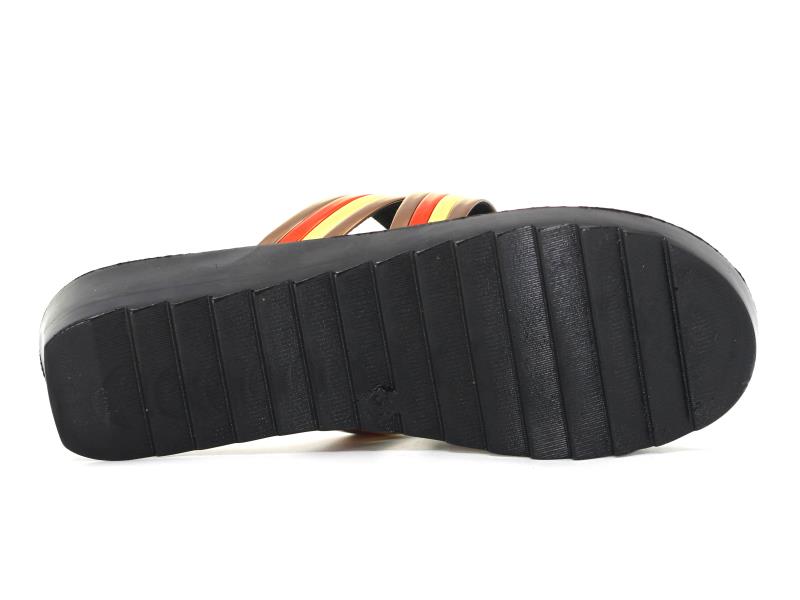 Polex Zenne Z902 Düz Çapraz Ayna Çift Bantlı Günlük Terlik - 3