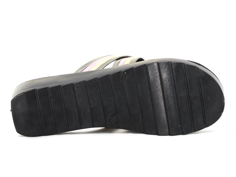 Polex Zenne Z902 Düz Çapraz Ayna Çift Bantlı Günlük Terlik - 3