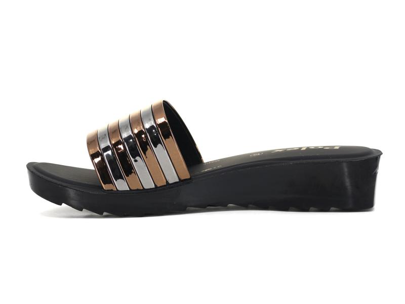 Polex Zenne Z903 Düz Yedi Ayna Bantlı Günlük Terlik - 2