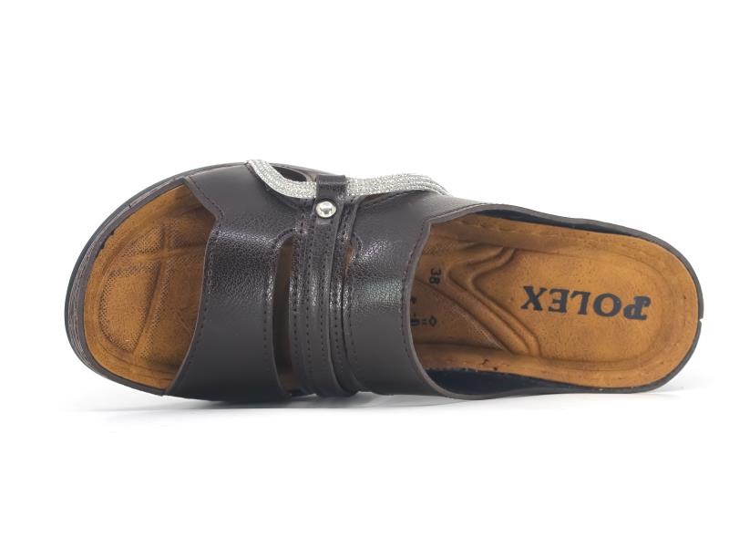 Polex Zenne Z116-0102 Bantlı Taşlı Monta Günlük Terlik - 2