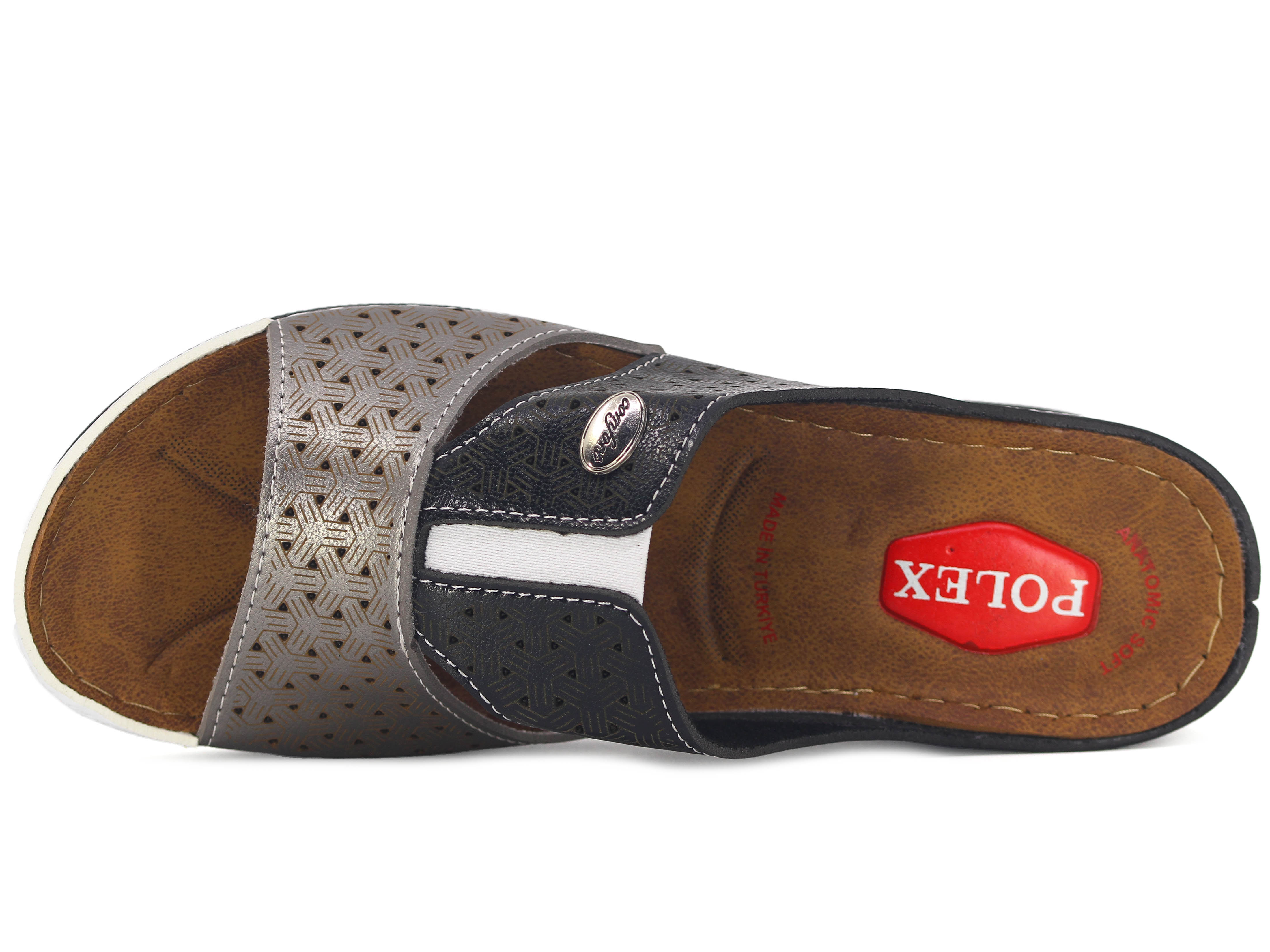 Polex Zenne Z10-0219 Lastikli Lazerli Monta Günlük Terlik - 2