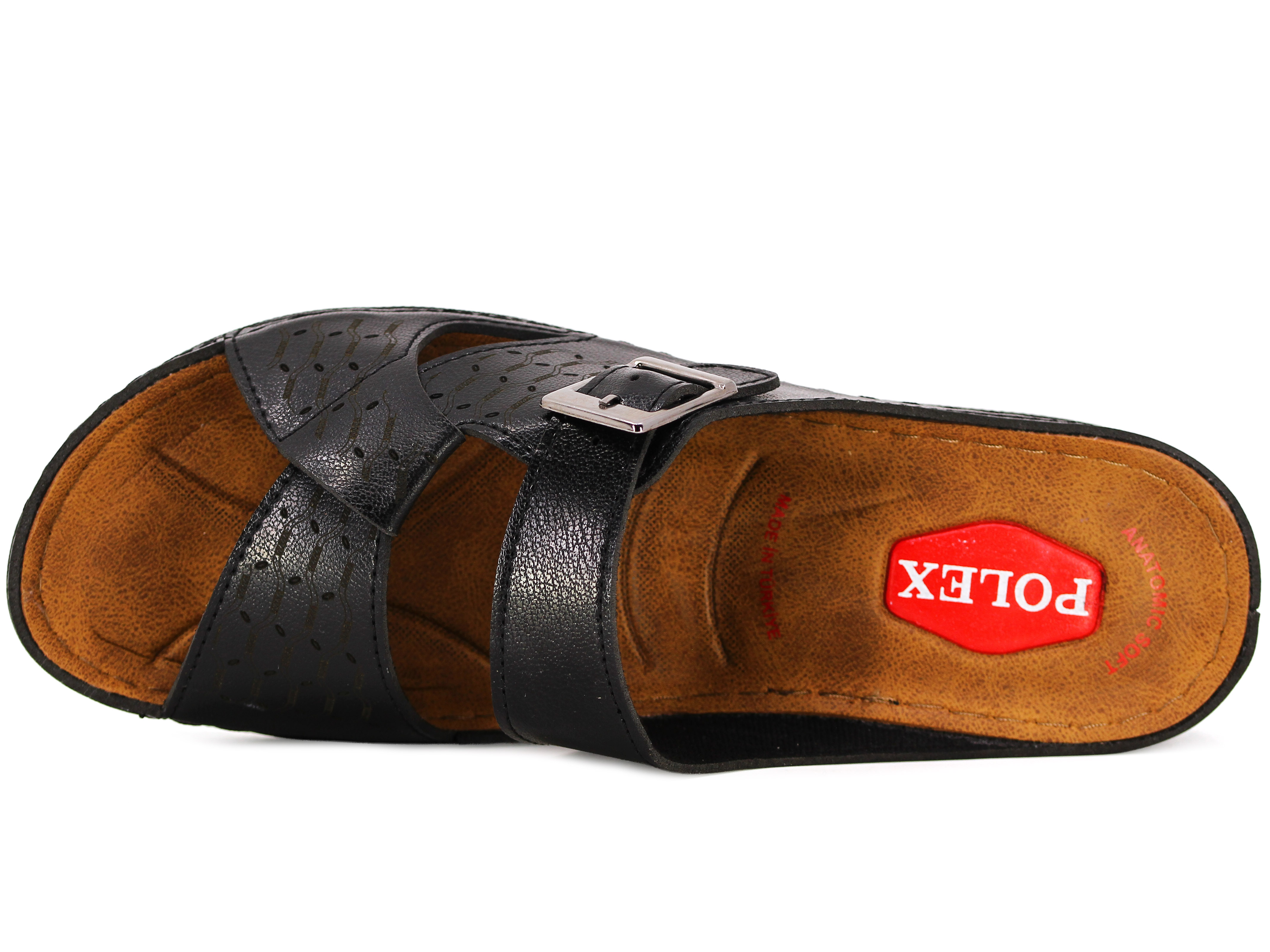 Polex Zenne Z10-0130/1 Geçmeli Lazerli Tokalı Monta Günlük Terlik - 2