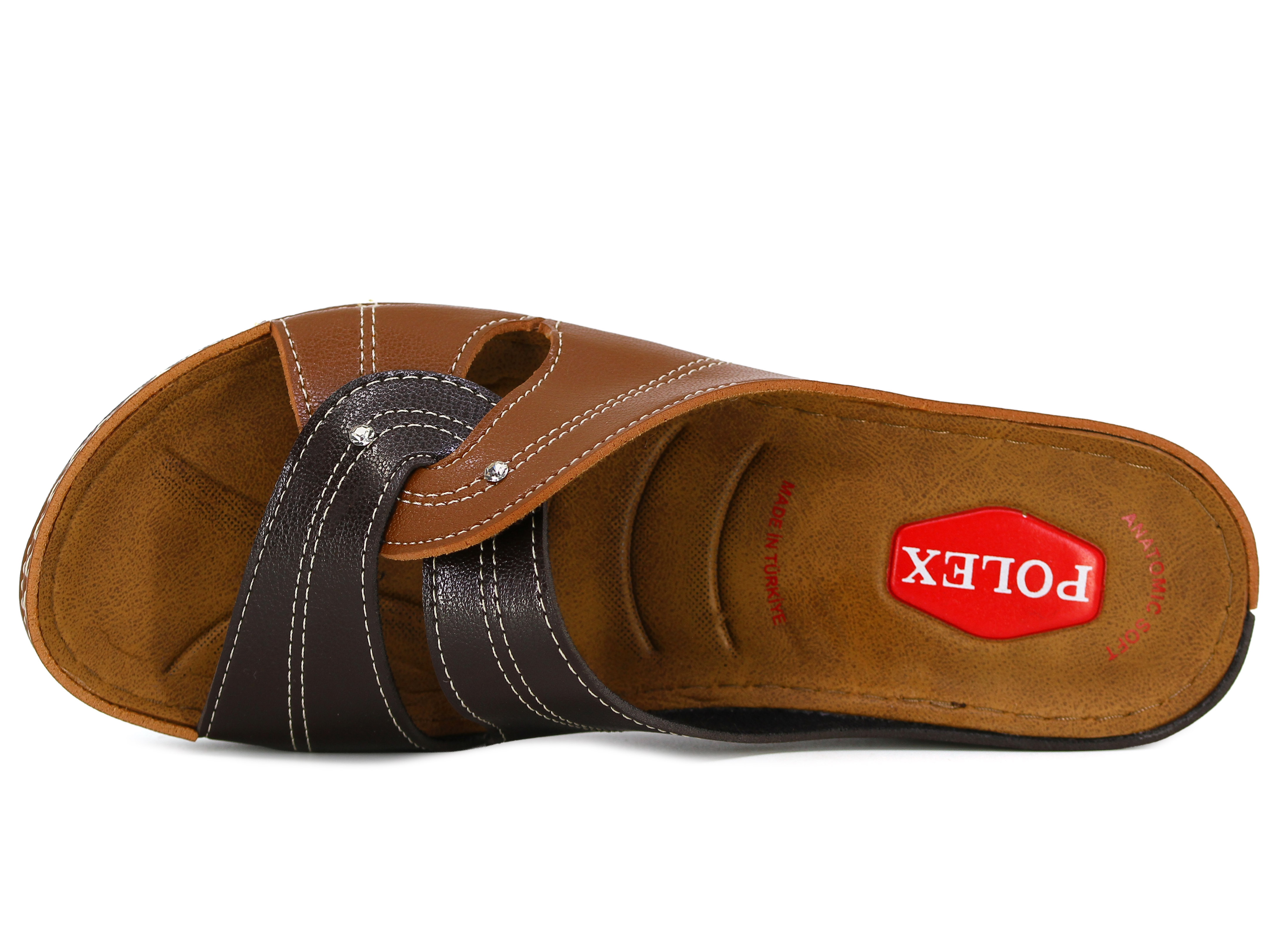 Polex Zenne Z10-0146 Geçmeli Damla Taşlı Monta Günlük Terlik - 2