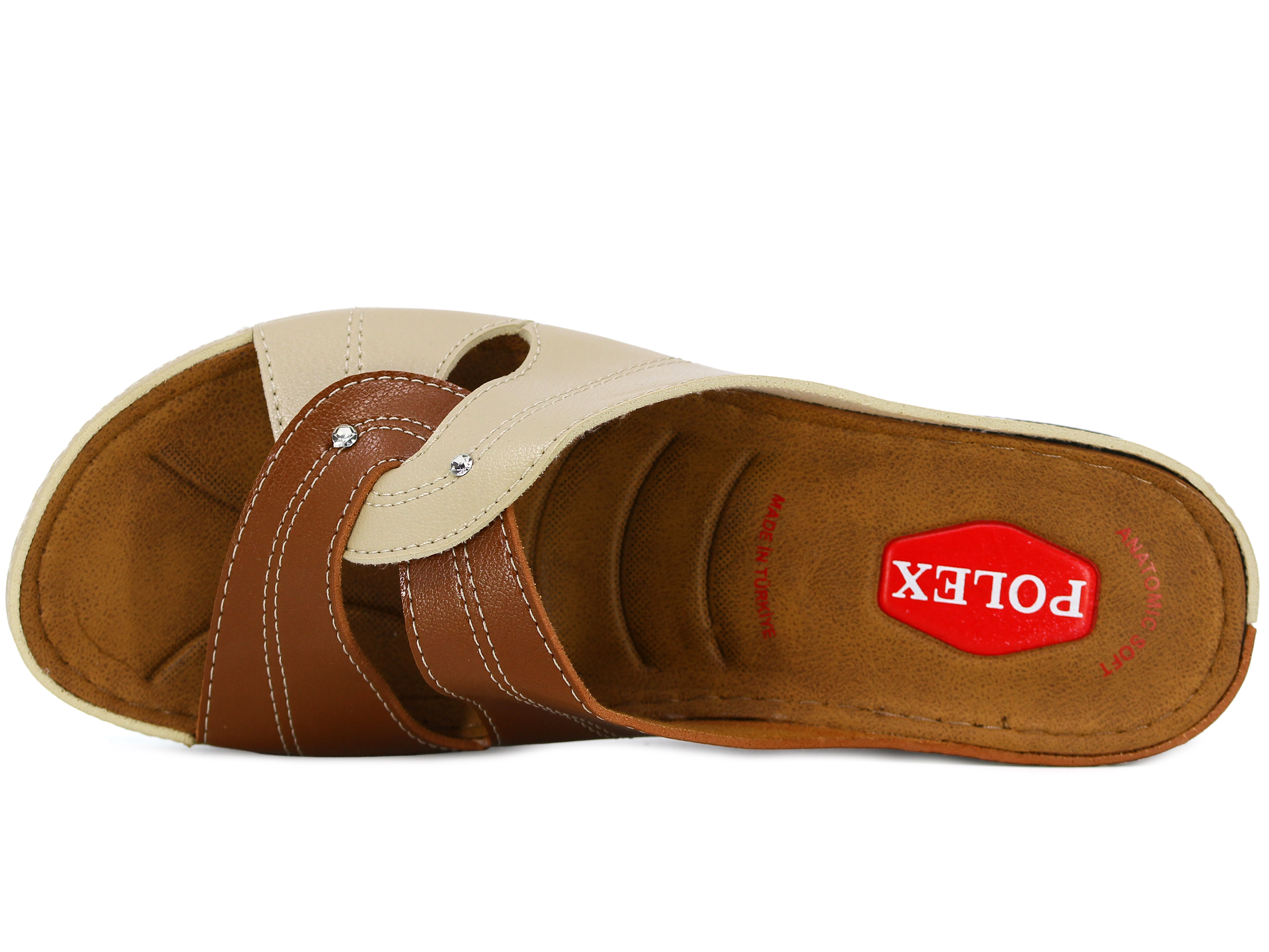 Polex Zenne Z10-0146 Geçmeli Damla Taşlı Monta Günlük Terlik - 2