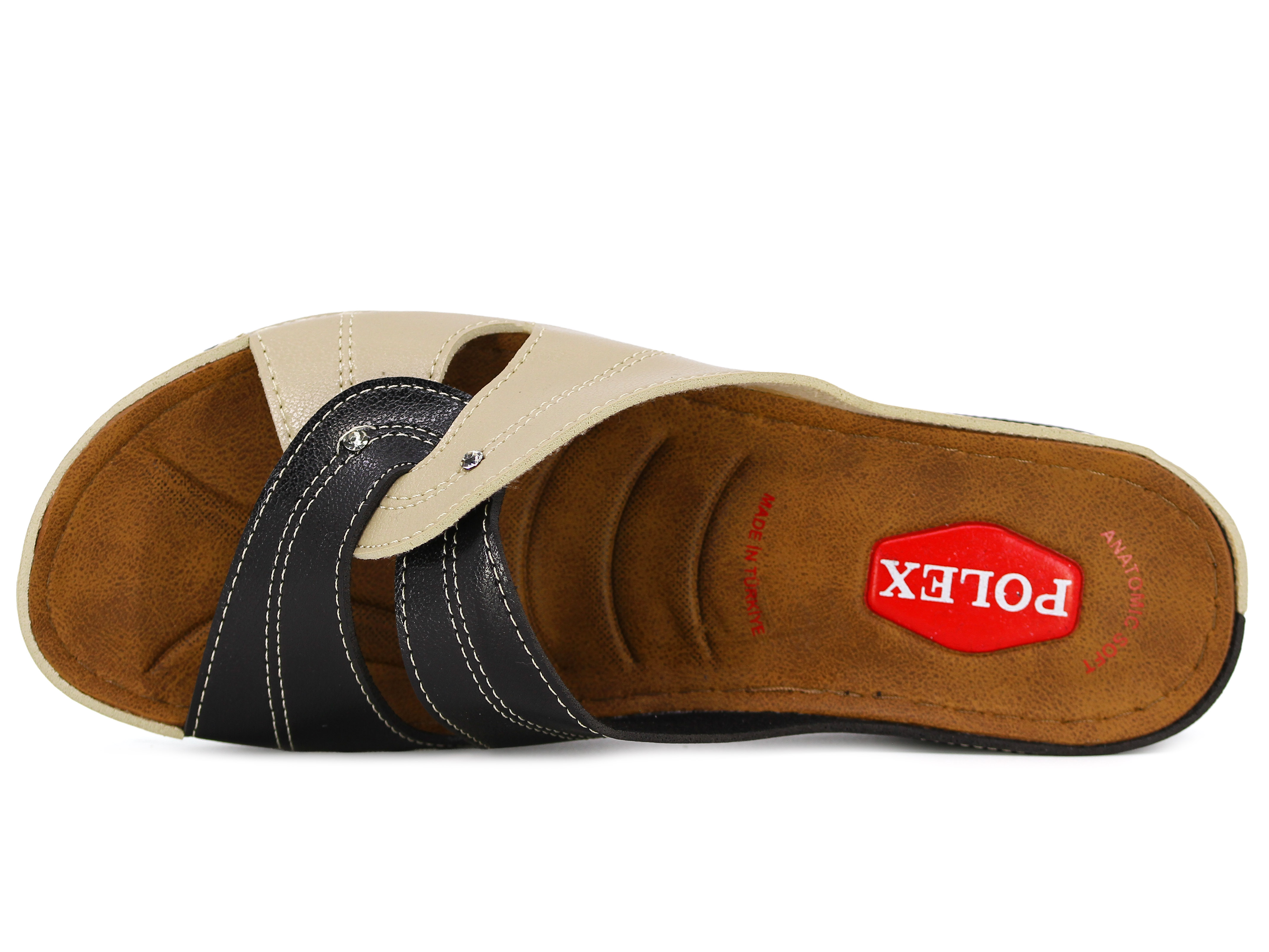 Polex Zenne Z10-0146 Geçmeli Damla Taşlı Monta Günlük Terlik - 2