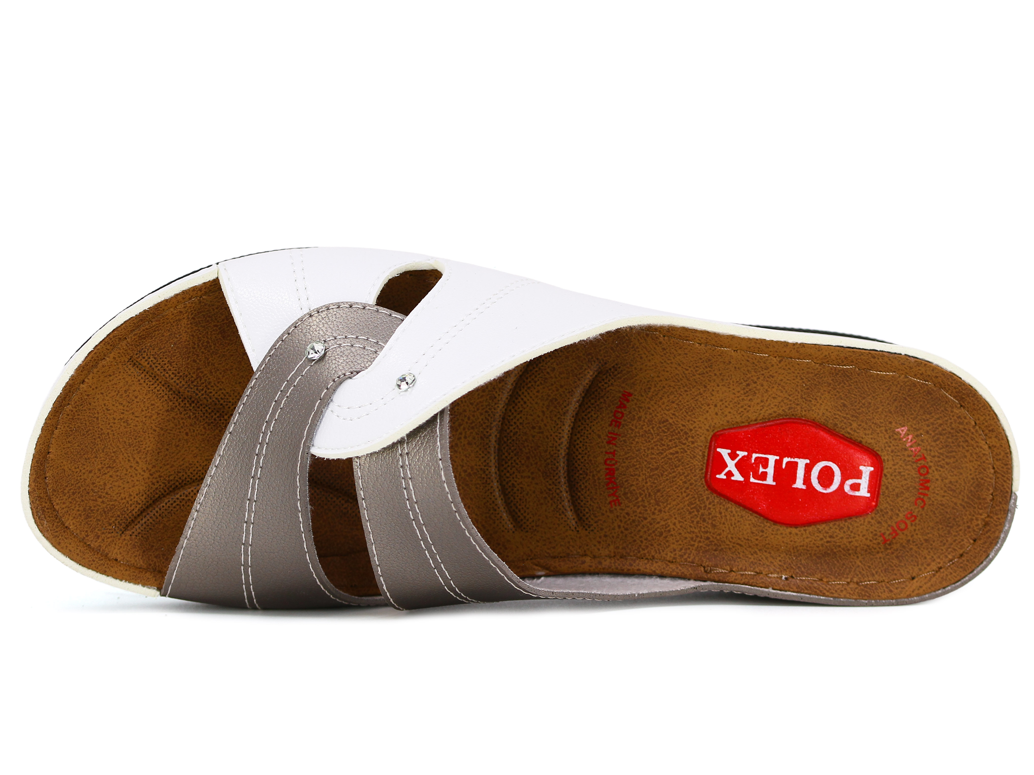 Polex Zenne Z10-0146 Geçmeli Damla Taşlı Monta Günlük Terlik - 2
